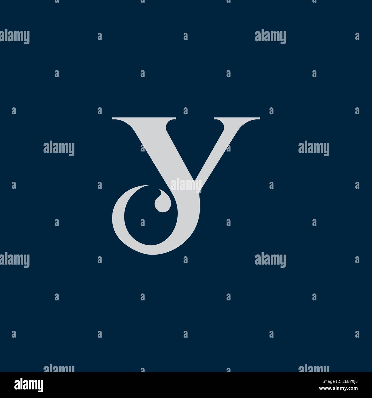 Letter Y C icon logo design template. creative initial C Y symbol. YC logo Stock Vector