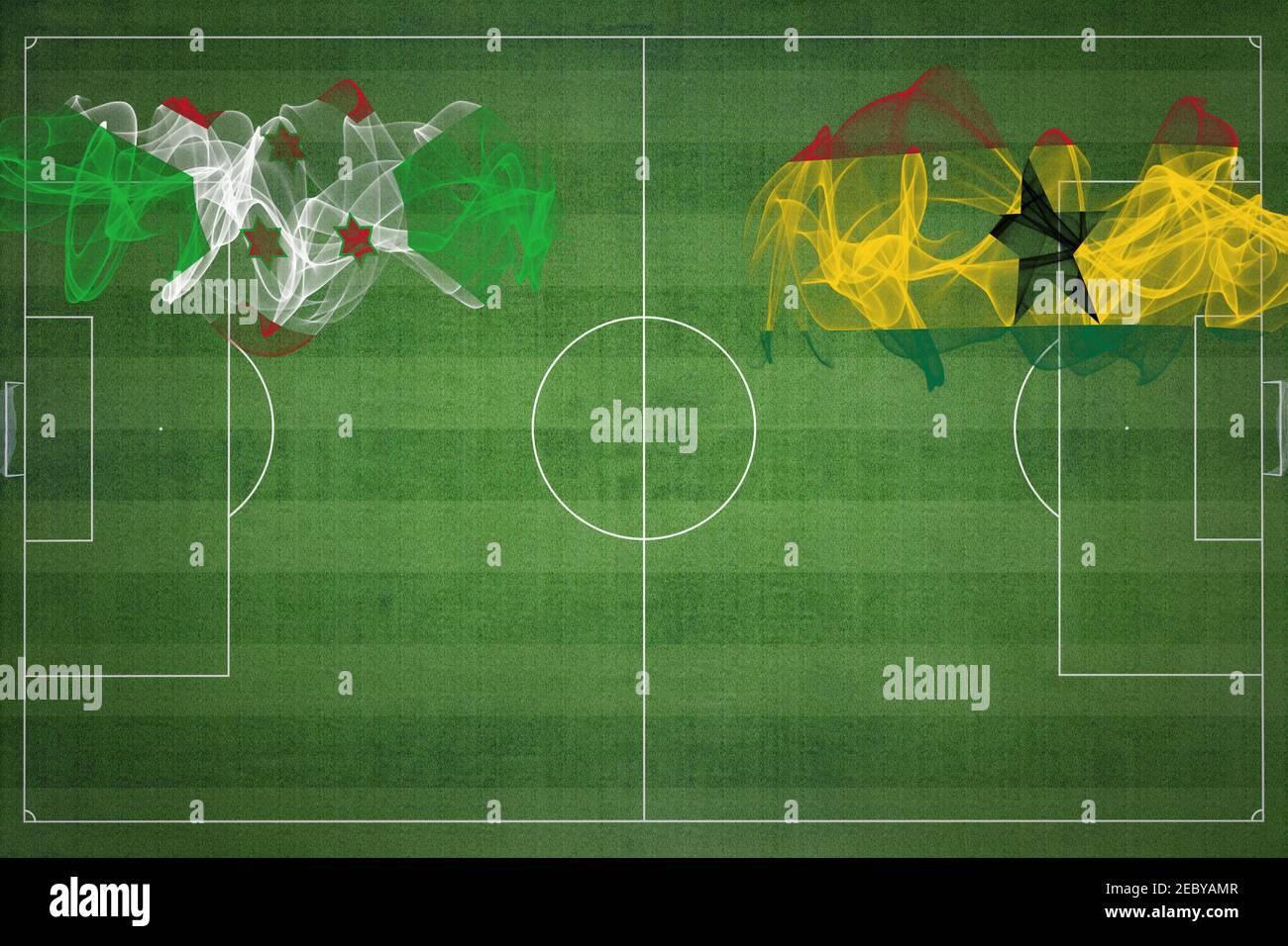 Burundi vs Ghana Soccer Match, national colors, national flags, soccer