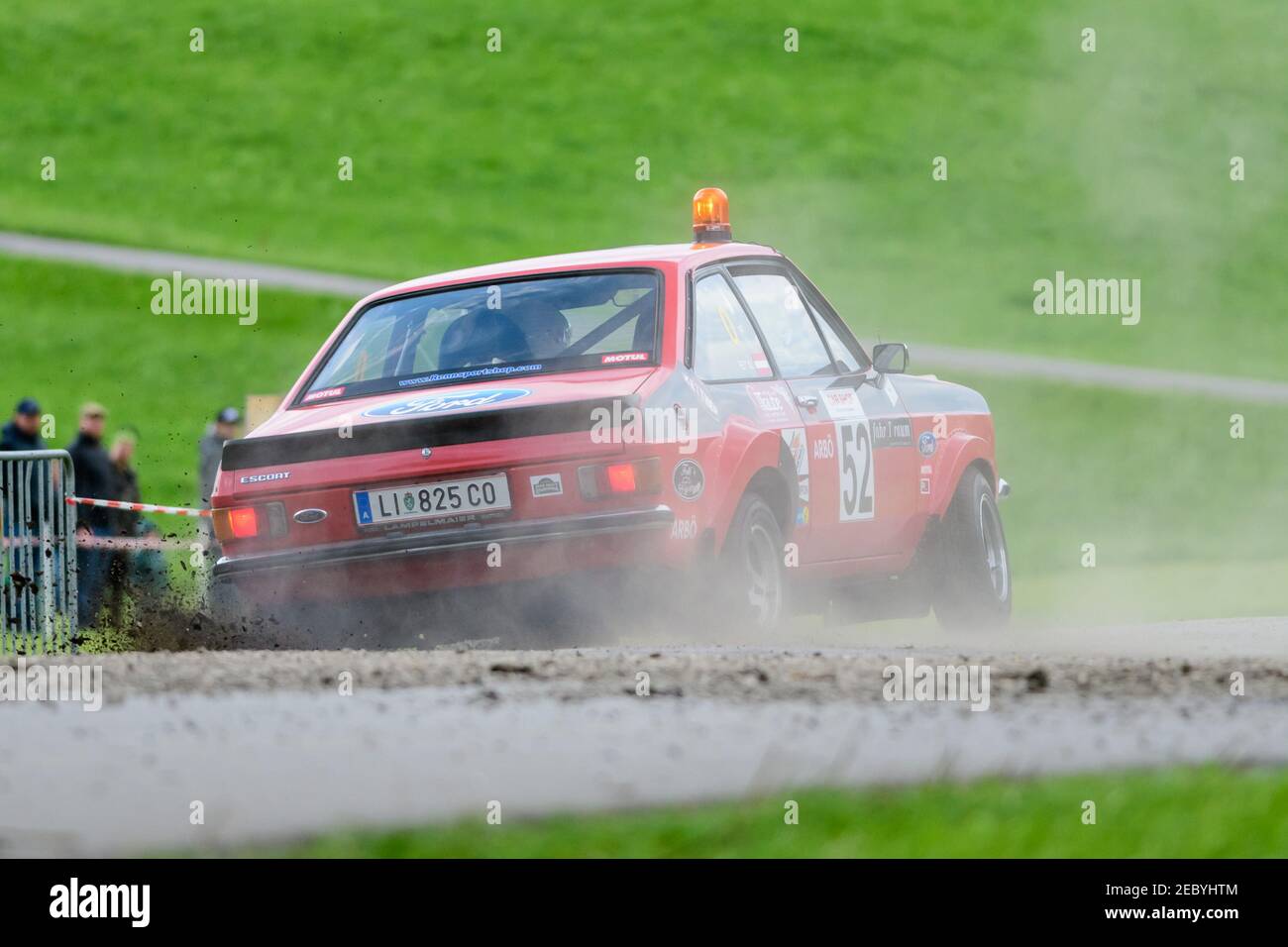 windischgarsten, austria, 15 sep 2017, austrian rallye legends, arboe rallye , competition for vintage race cars and rallye cars, ford escort Stock Photo