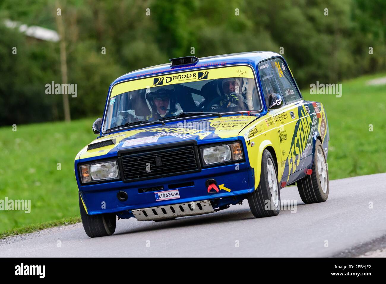 windischgarsten, austria, 15 sep 2017, austrian rallye legends, arboe rallye , competition for vintage race cars and rallye cars Stock Photo