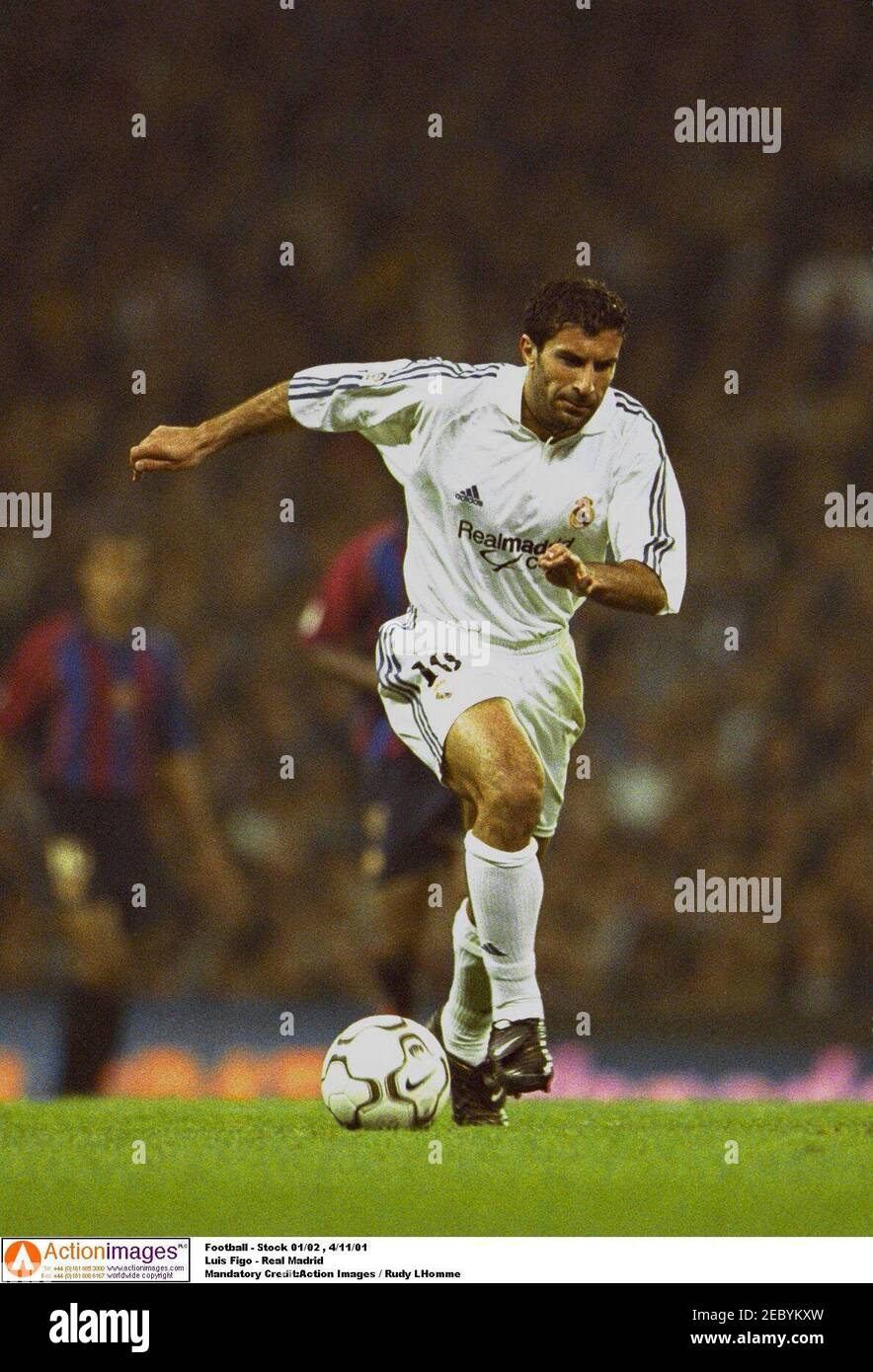 Football - Stock 01/02 , 4/11/01 Luis Figo - Real Madrid Mandatory  Credit:Action Images / Rudy LHomme Stock Photo - Alamy