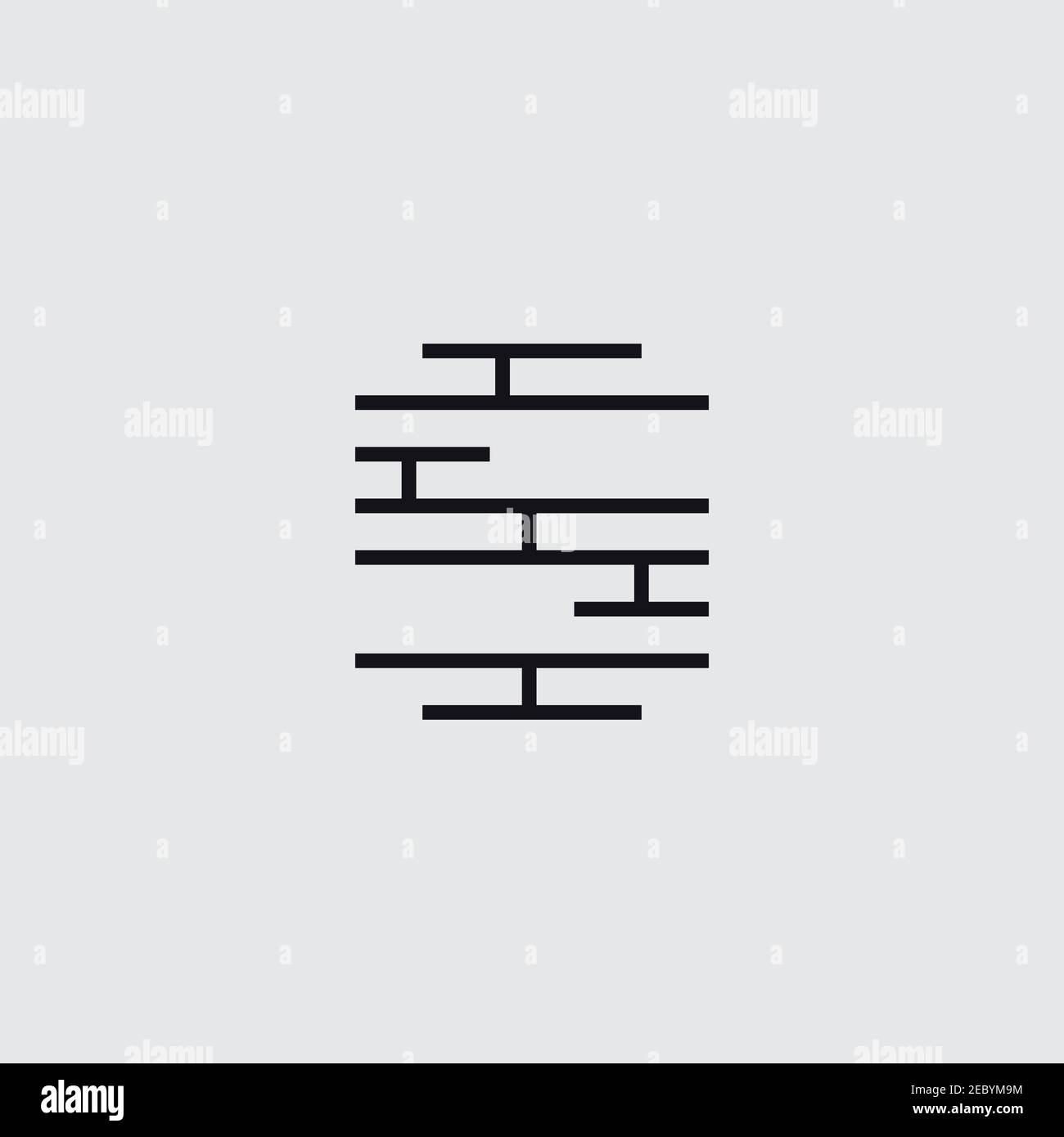 Construction letter S with brick illustration logo design vector template Stock Vector