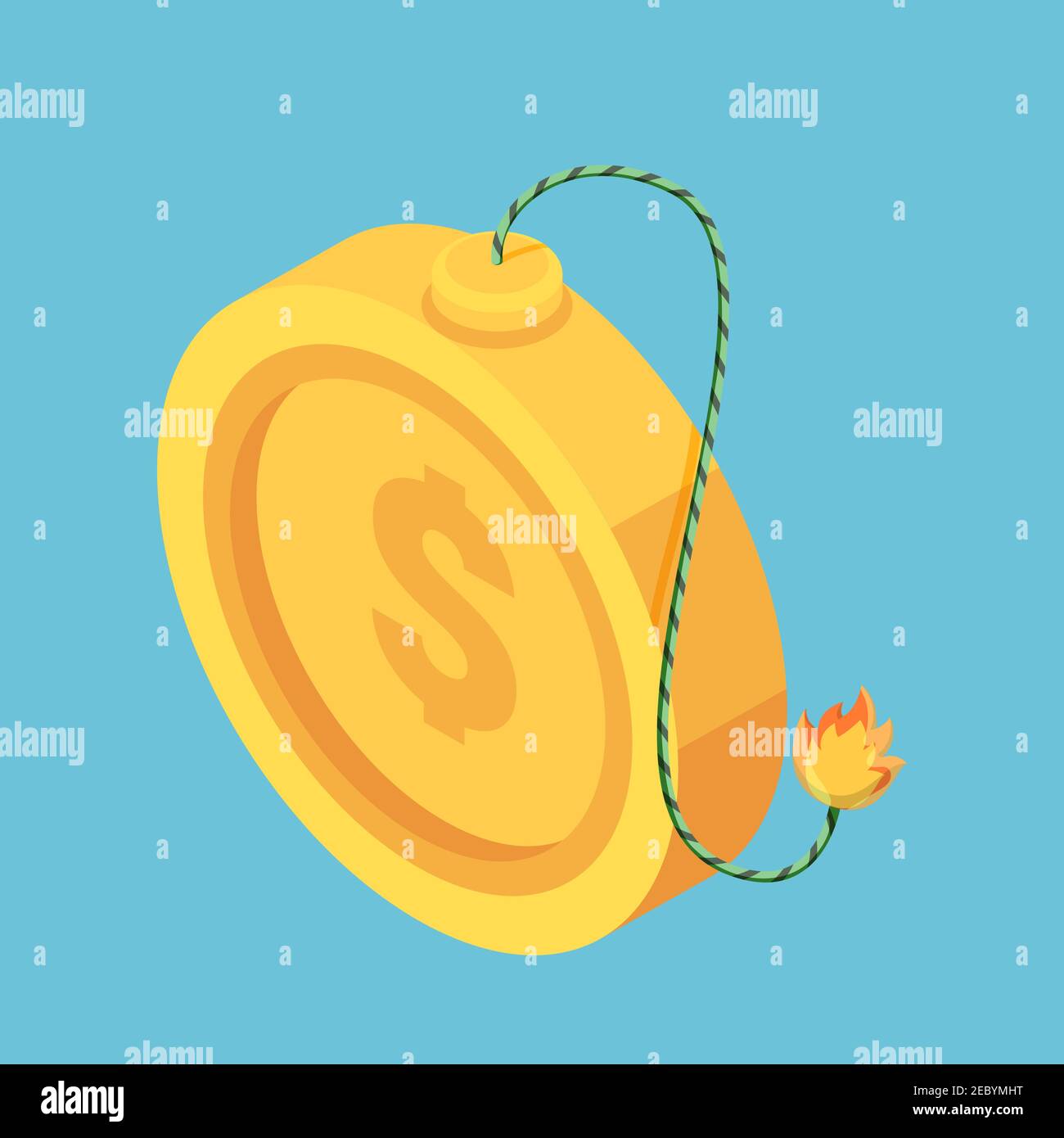Dollar bomb fuse Stock Vector Images - Alamy