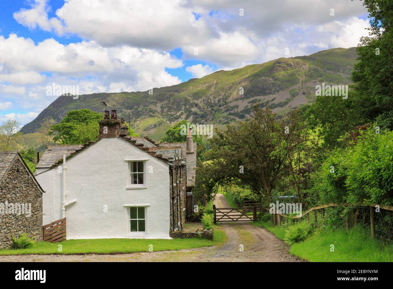 Glenridding and Place Fell, Lake District, Cumbria Stock Photo