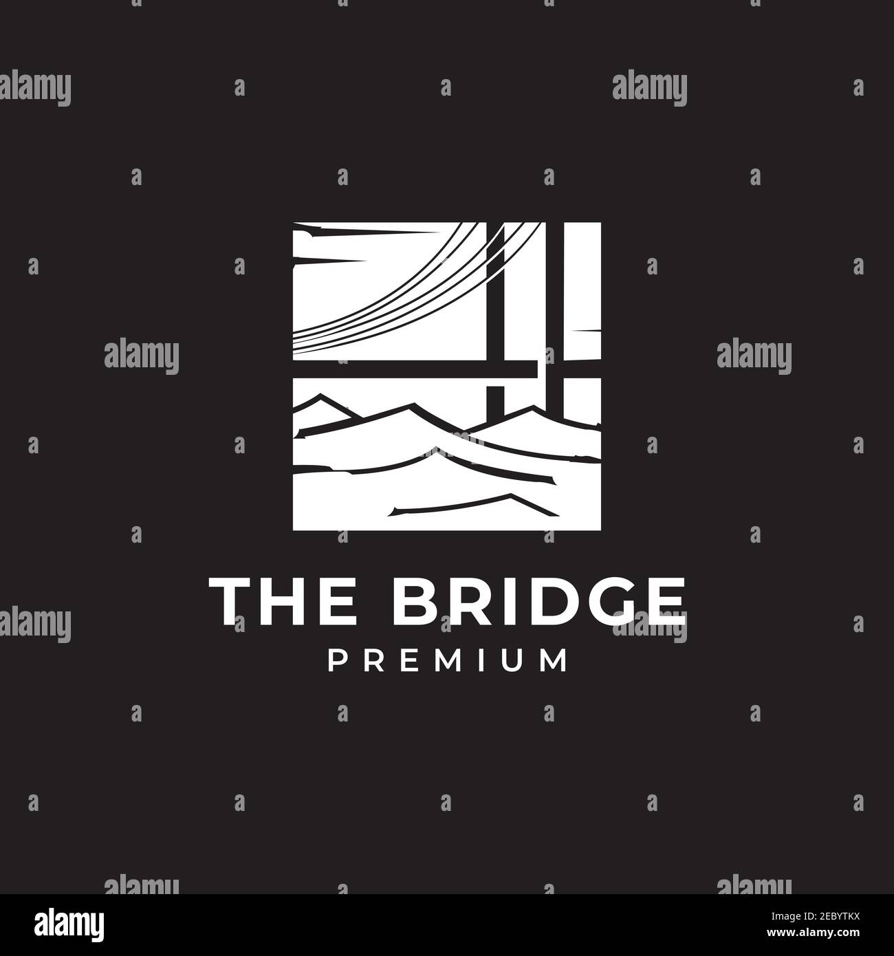 Simple bridge logo design Inspiration. Creative bridge symbol illustration Stock Vector