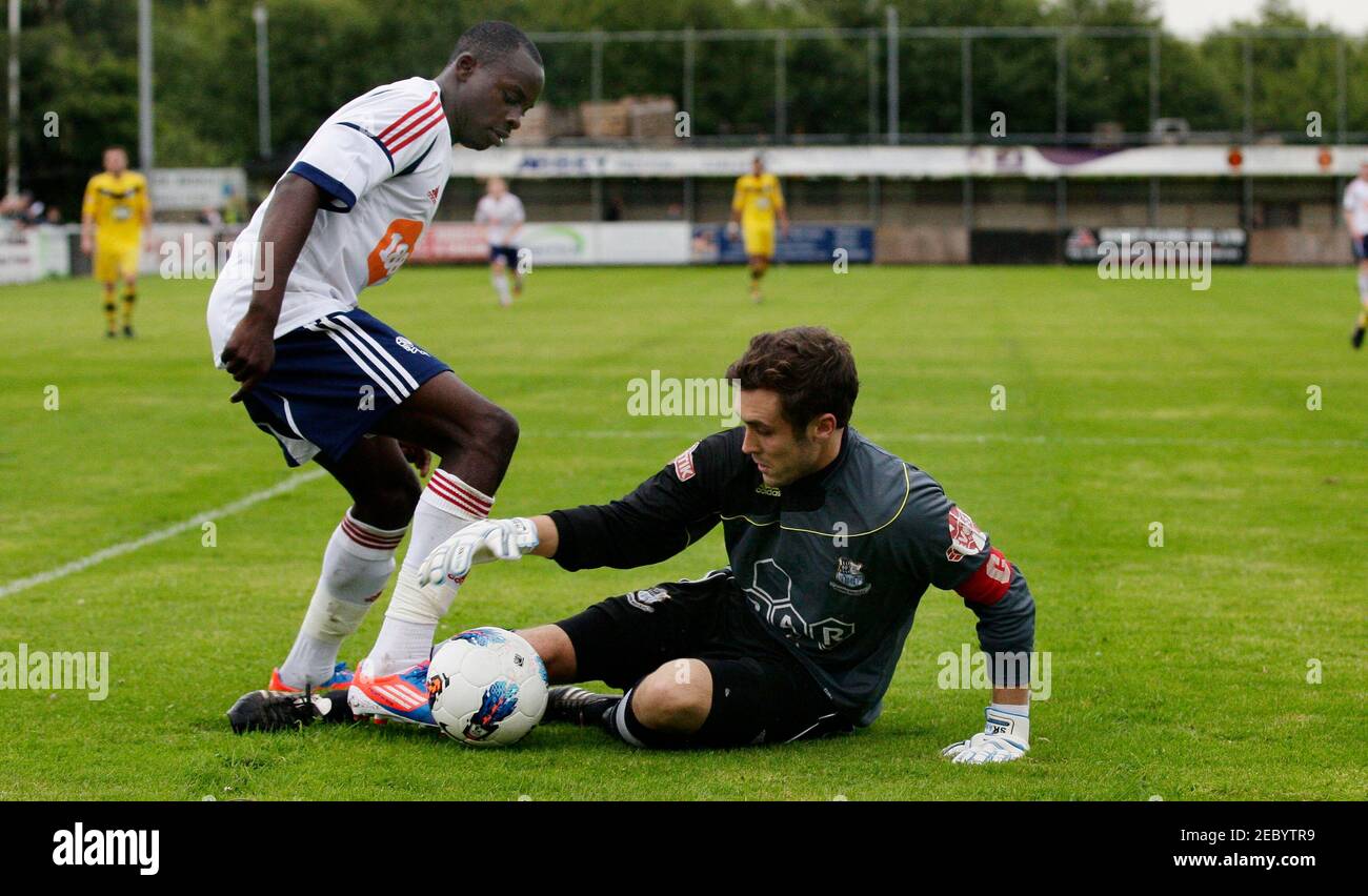 Soccer pre friendly bamber bridge hires stock photography and images