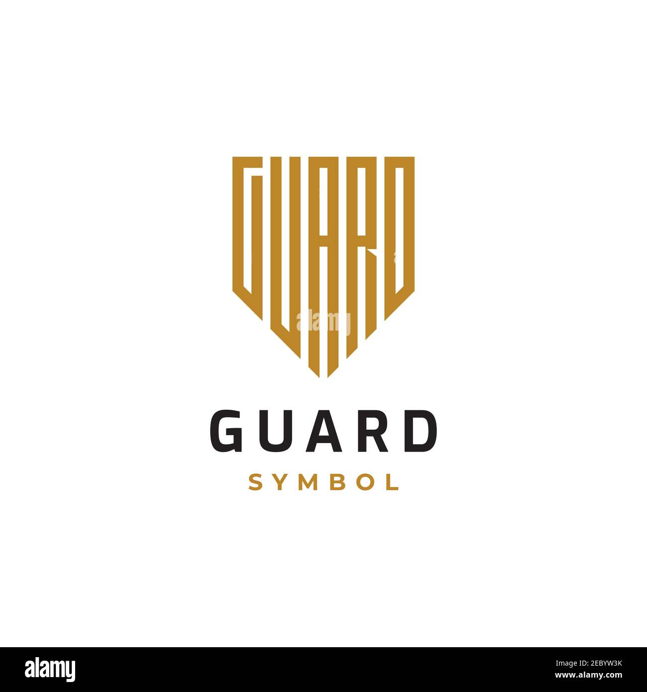 Letter guard shield logo design inspiration vector template Stock Vector