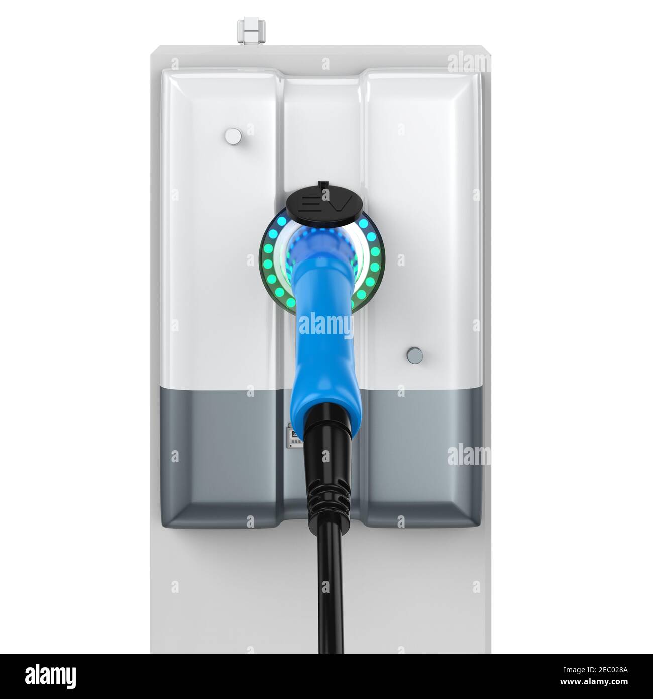 3d rendering EV charging stations or electric vehicle recharging ...