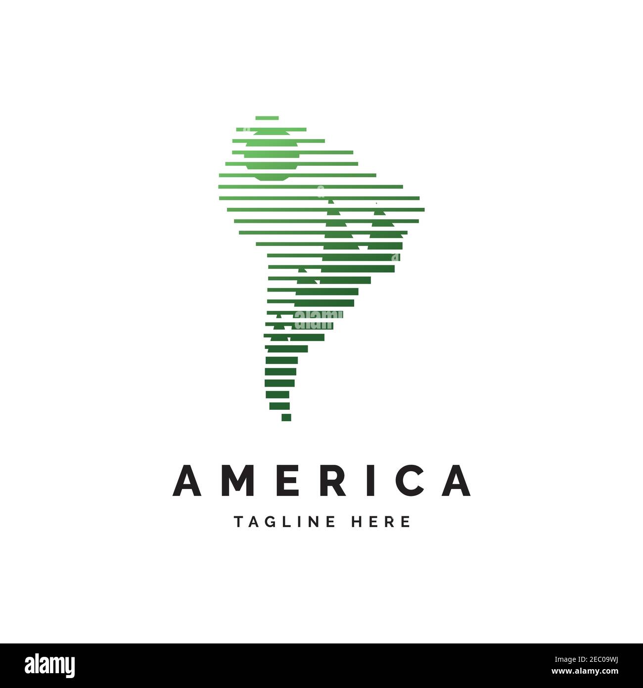 American forest illustration logo design vector template Stock Vector