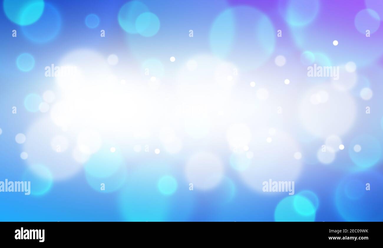 Beautiful Abstract blue bokeh background with glowing lights and unique ...
