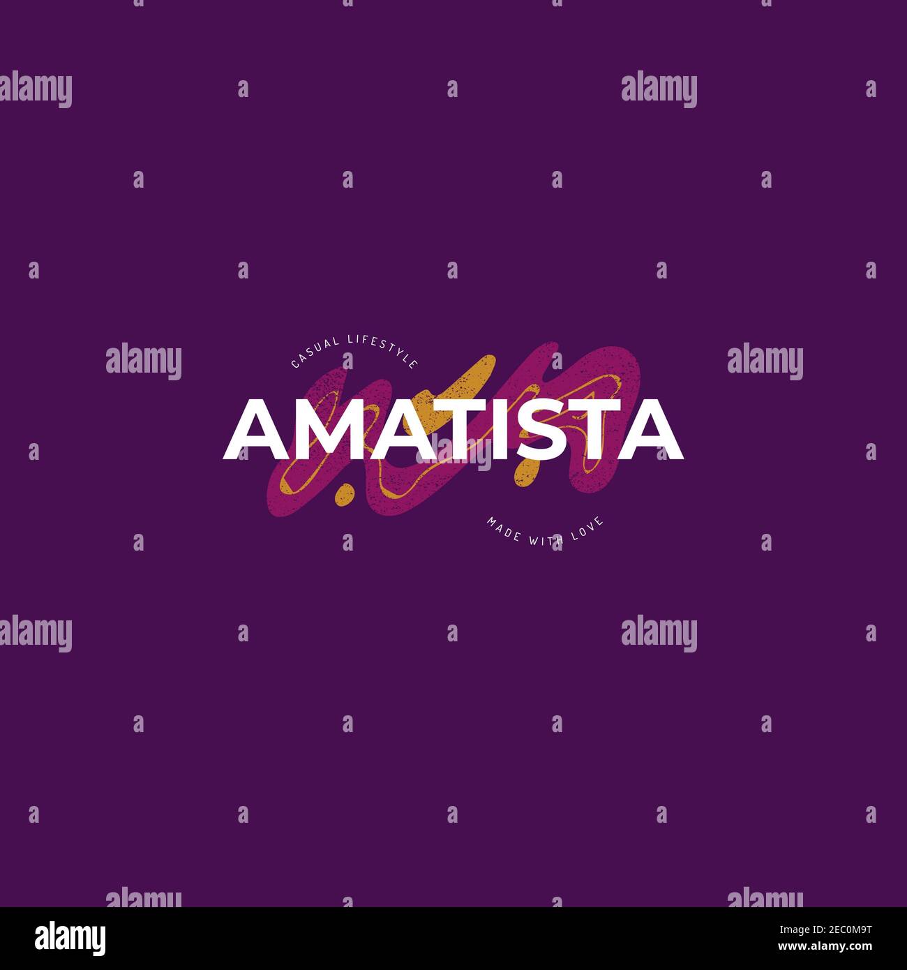 logo template for a casual wear brand with minimalistic style Stock