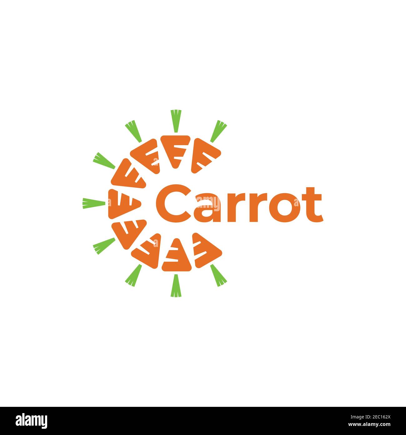 Letter C carrot logo design inspiration vector template Stock Vector