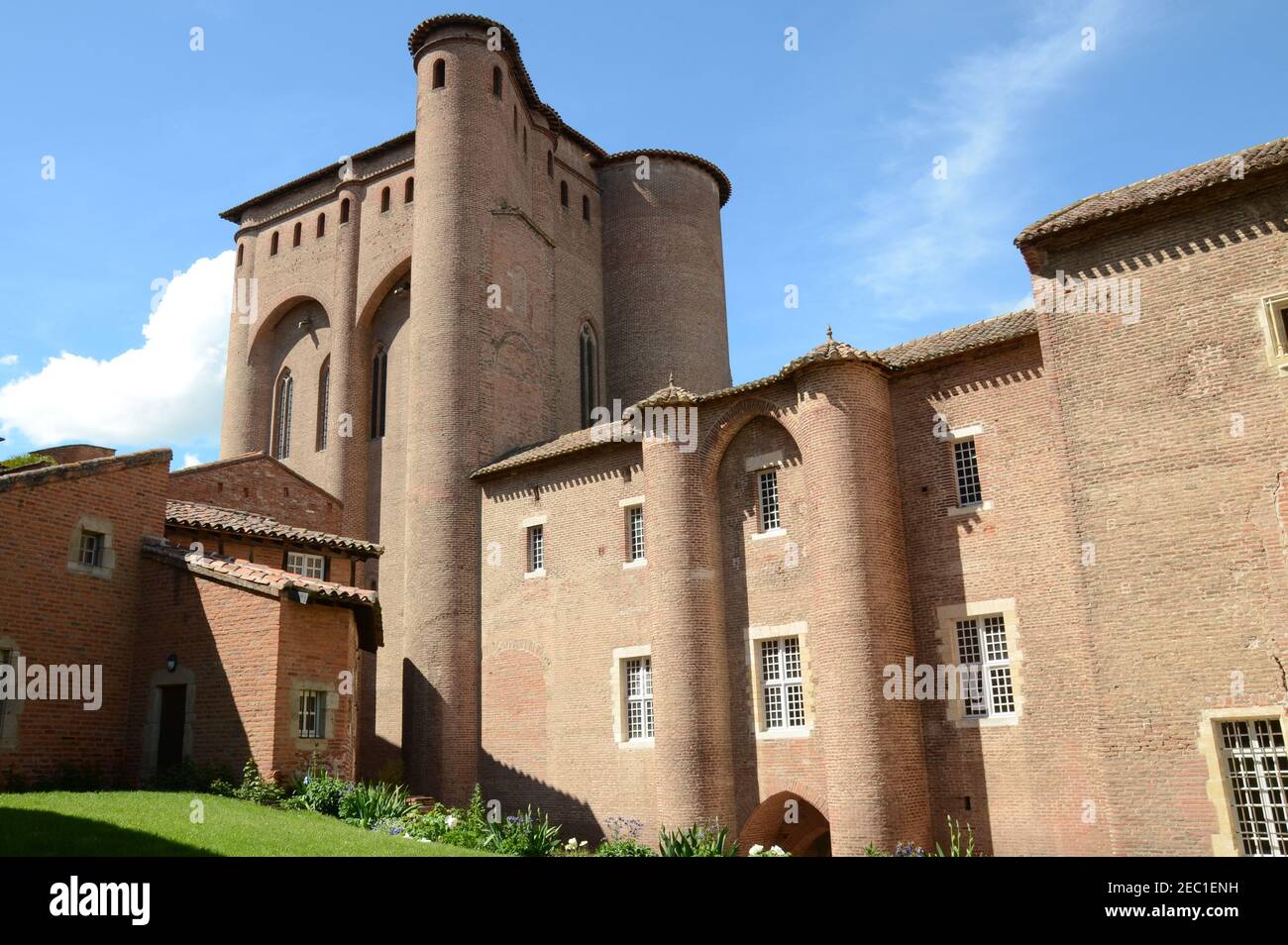 France, Tarn, Albi, the Barbie palace is an episcopal palace, it is classified as a historical monument and house a famous meseum painting. Stock Photo