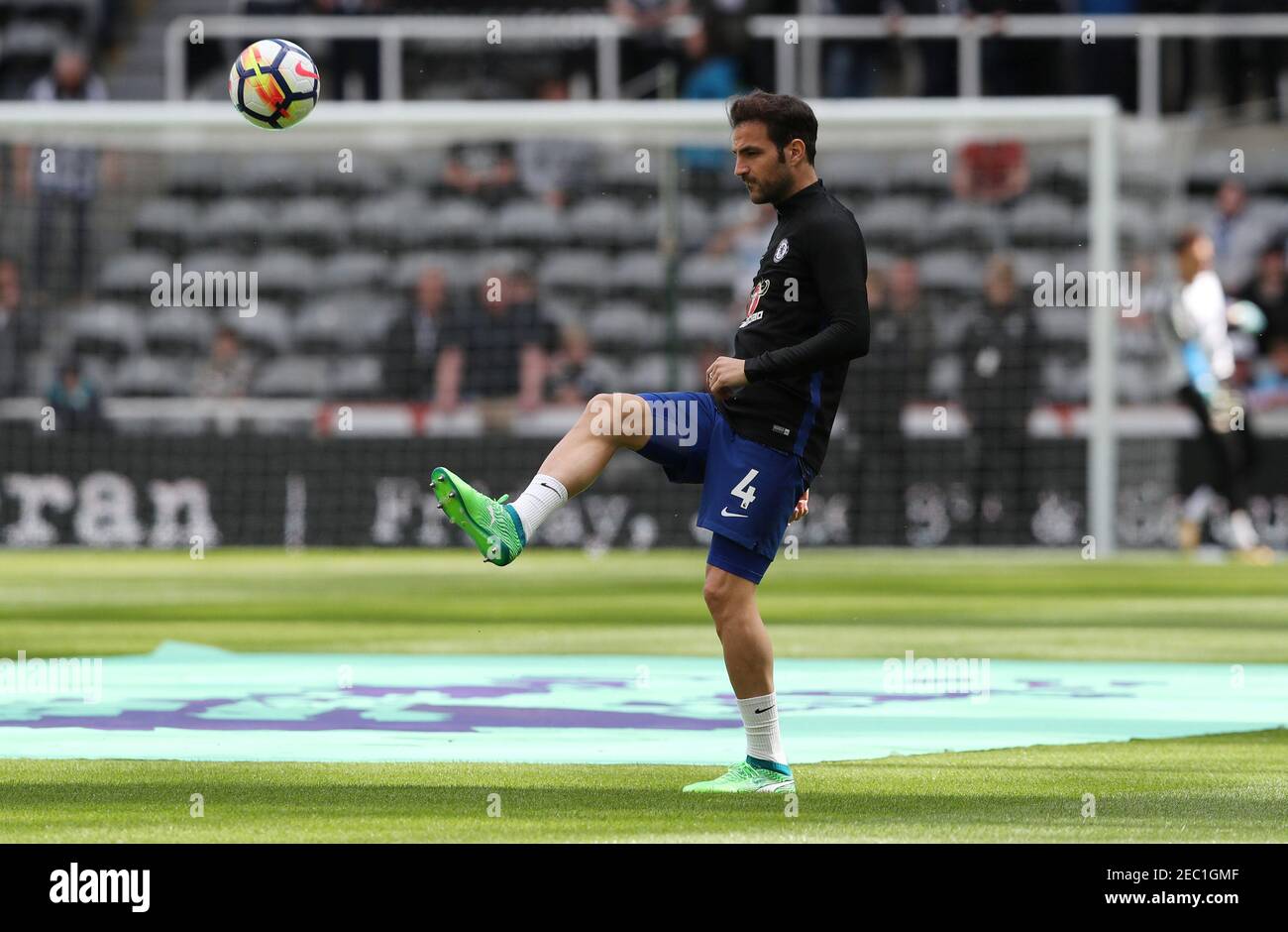 Soccer Football - Premier League - Newcastle United vs Chelsea - St James' Park, Newcastle, Britain - May 13, 2018   Chelsea's Cesc Fabregas during the warm up before the match   REUTERS/Scott Heppell    EDITORIAL USE ONLY. No use with unauthorized audio, video, data, fixture lists, club/league logos or 'live' services. Online in-match use limited to 75 images, no video emulation. No use in betting, games or single club/league/player publications.  Please contact your account representative for further details. Stock Photo