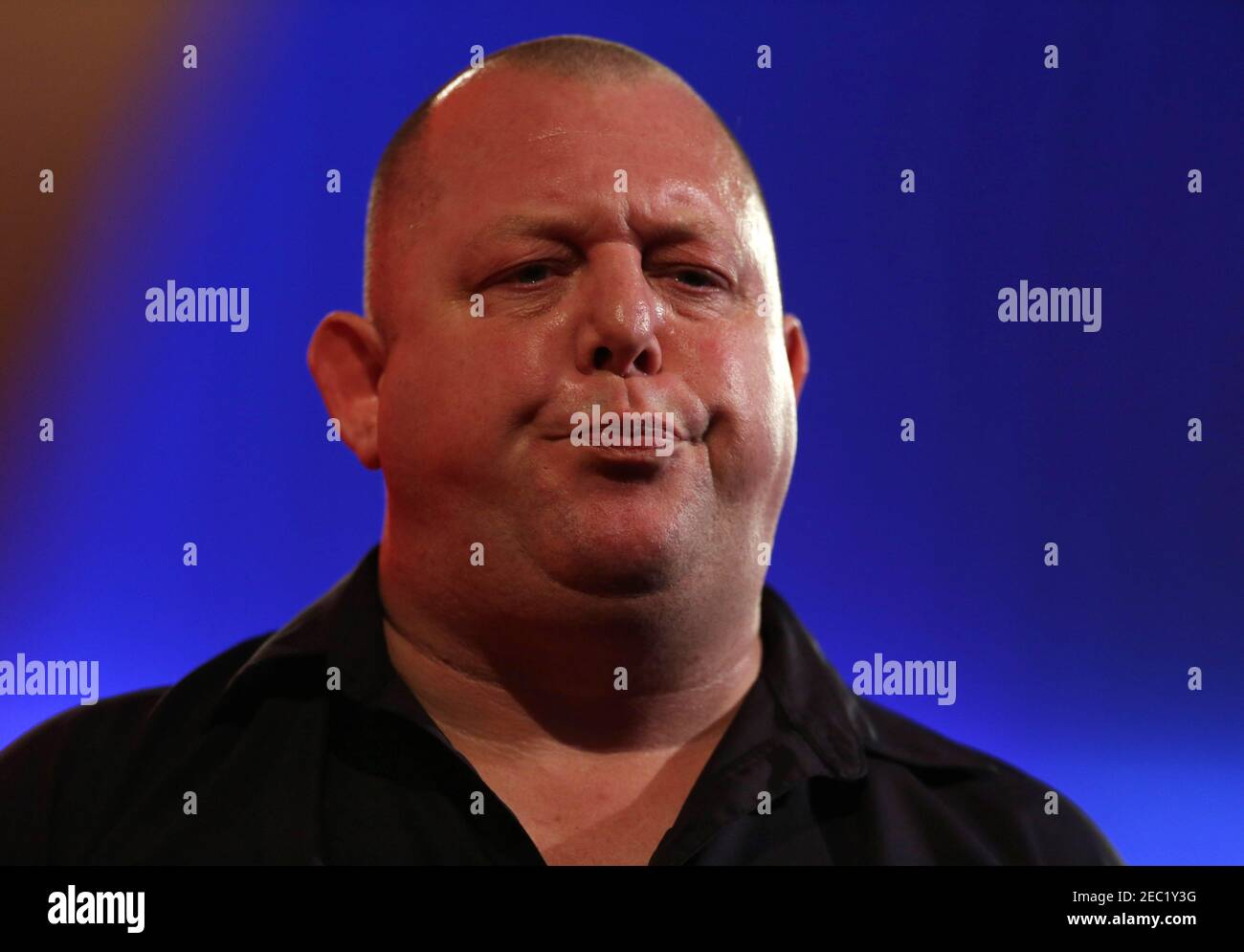 Mervyn king during the world darts championship at alexandra palace