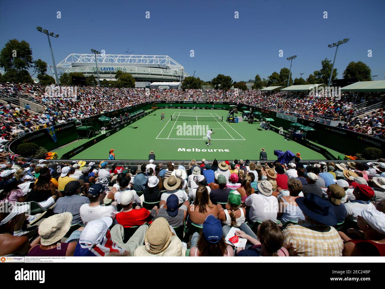 Tennis - Australian Open Championships 2005 - Melbourne Park - 18/1/05  General View of MCA court Mandatory Credit: Action Images / Brandon Malone  Stock Photo - Alamy