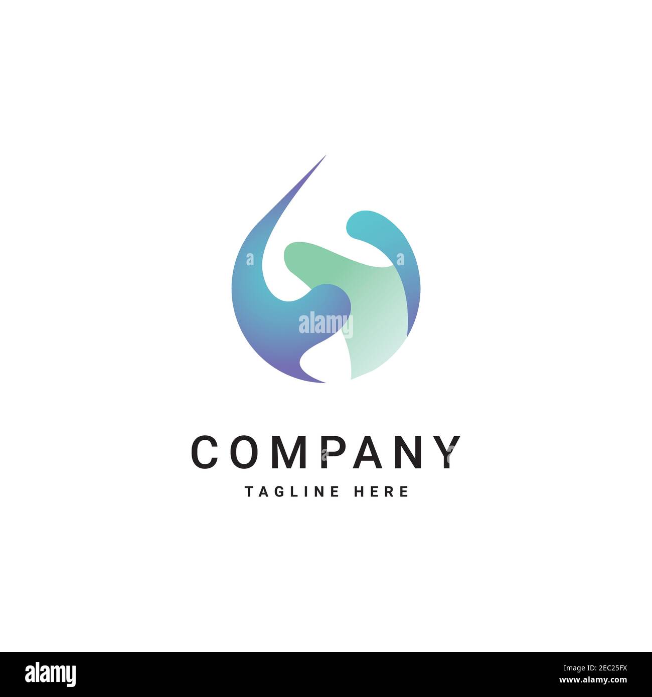 Creative water logo design symbol vector template Stock Vector