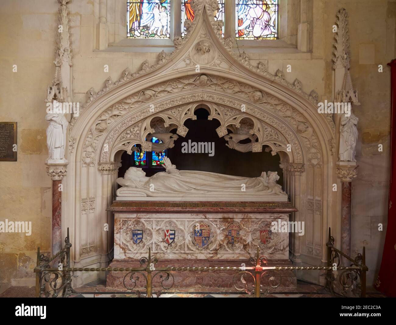 Tomb of Catherine Parr, Parish Church of St Mary, Sudeley Castle, Gloucestershire Stock Photo