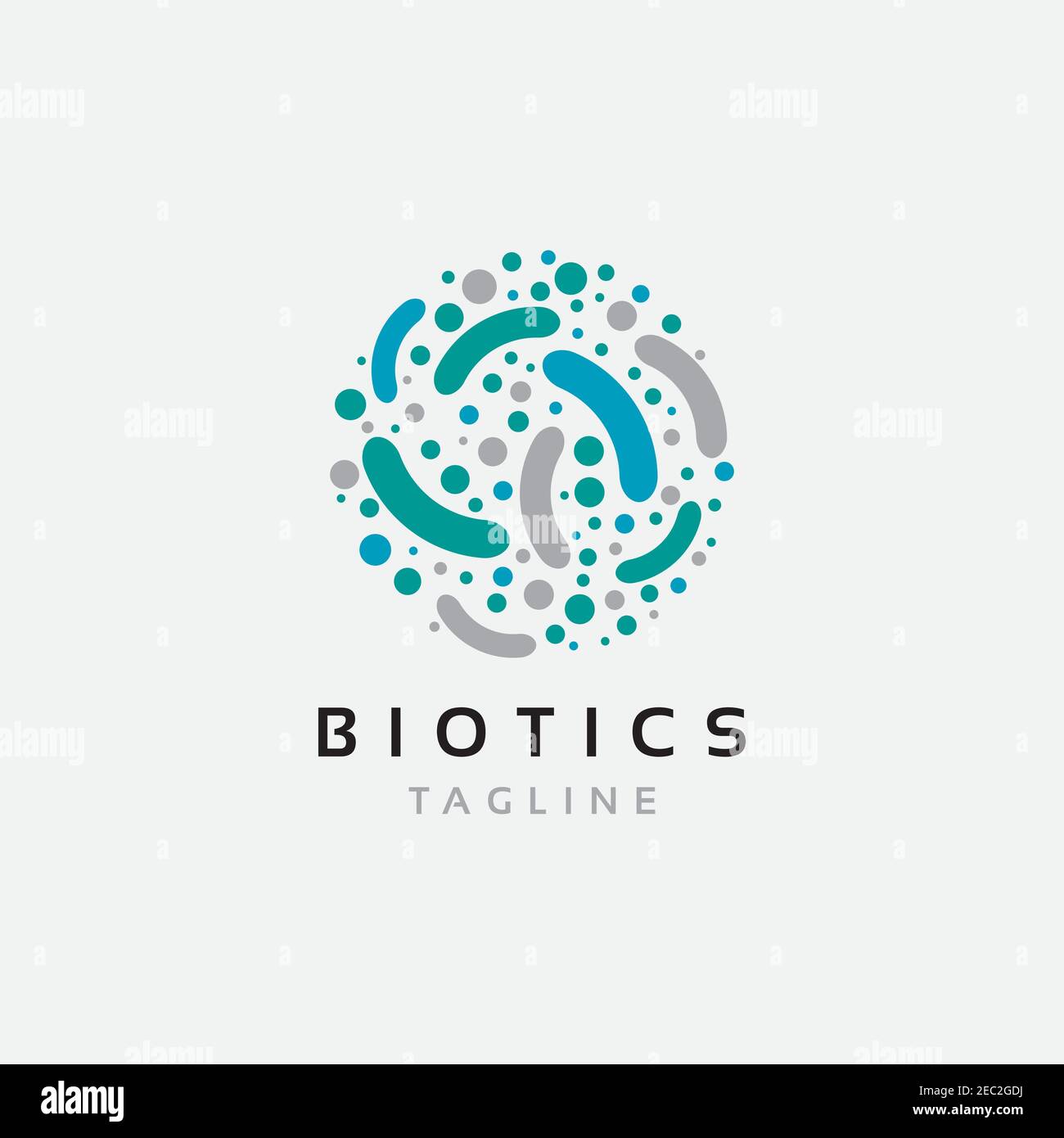 bacterial logo design symbol illustration vector template Stock Vector