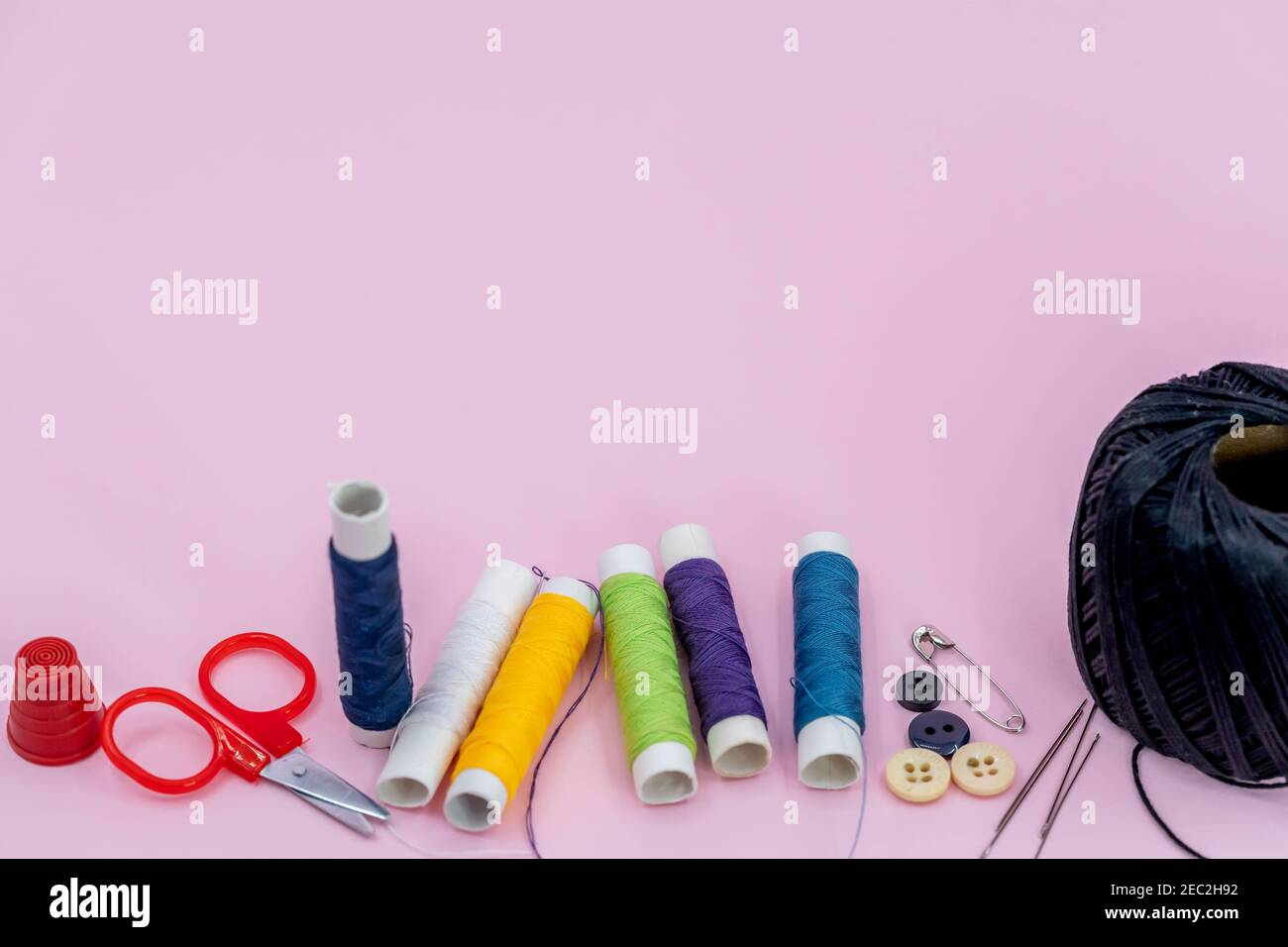 Sewing kit accessories.set tools for tailoring and colorful threads ...