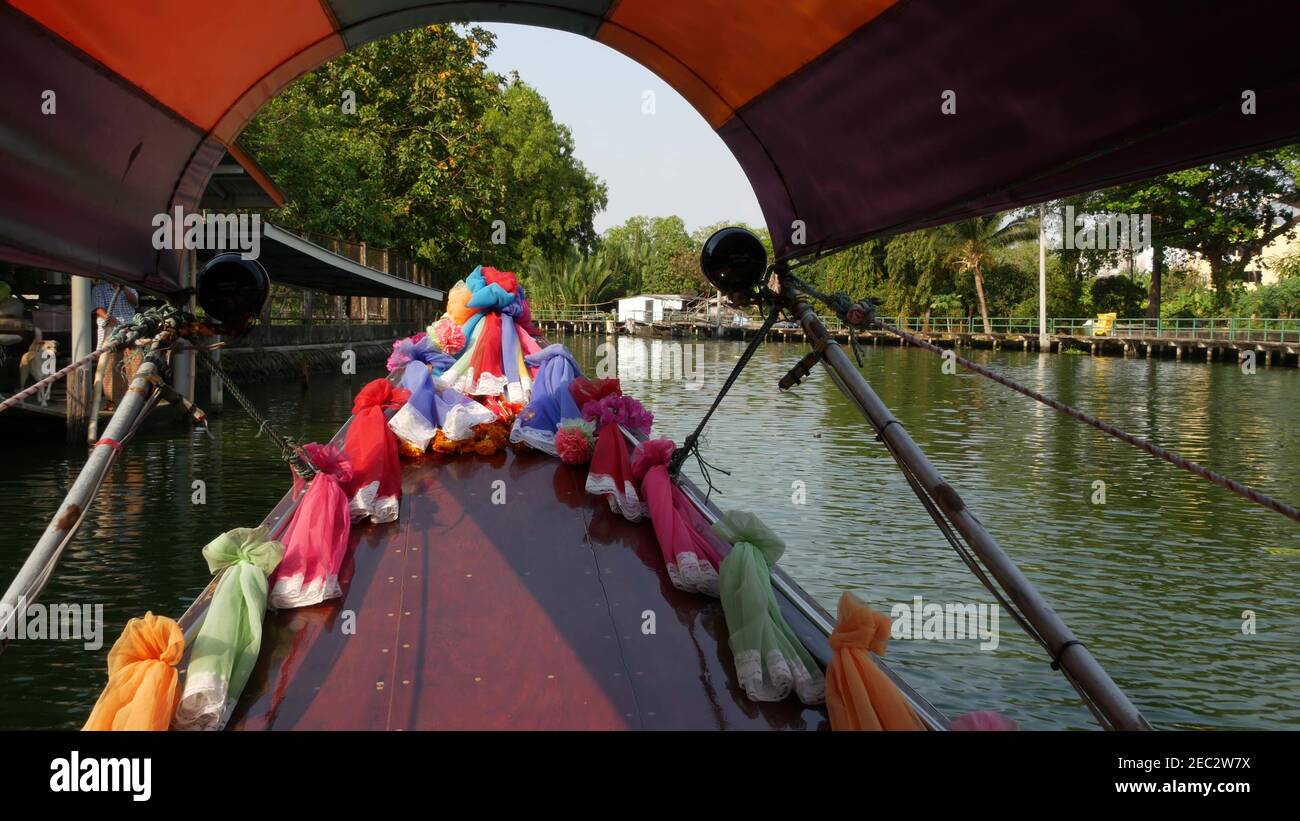 Bangkok canal decorated boat hires stock photography and images Alamy