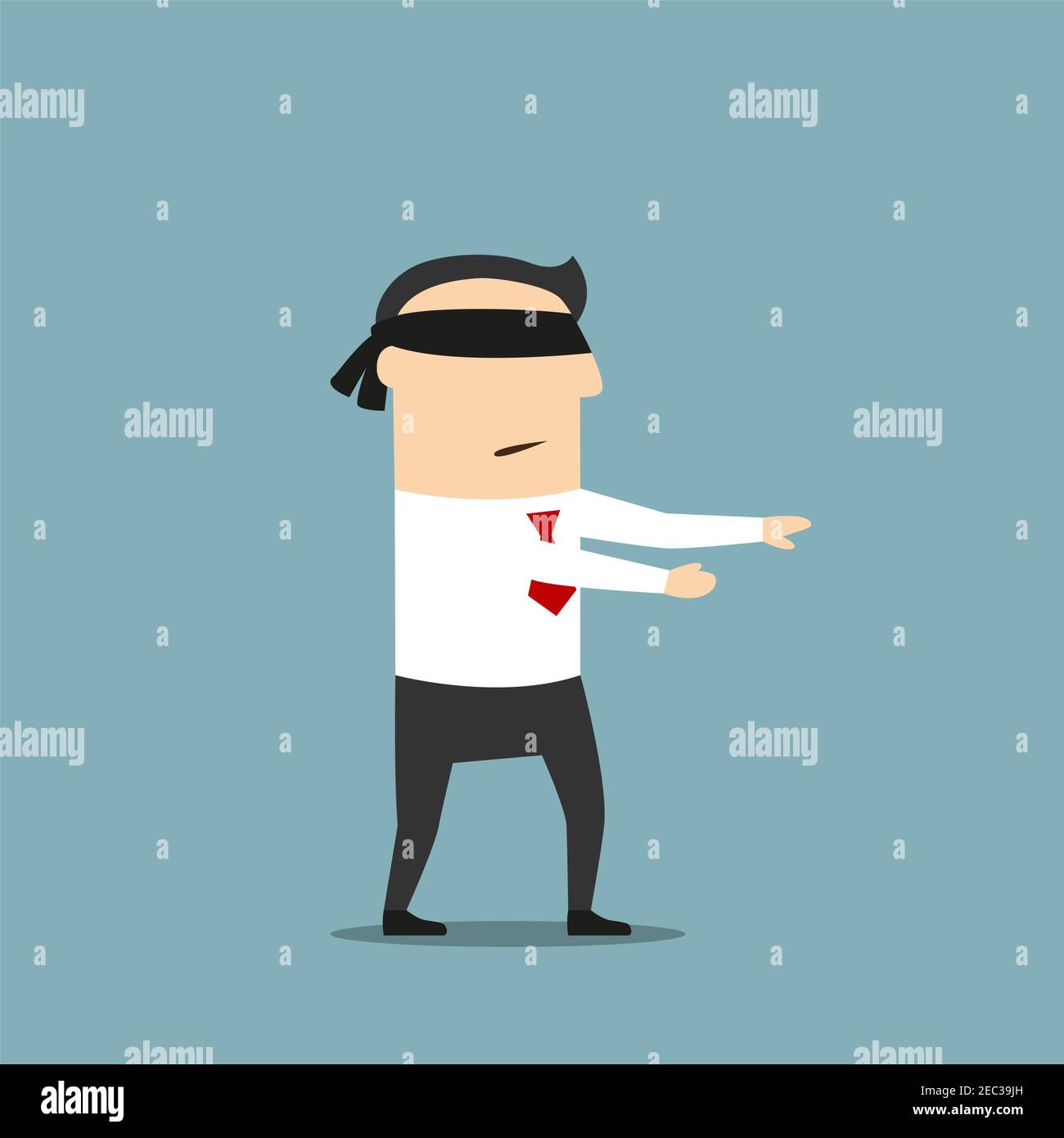 Blindfolded Man Stretching His Arms Out Walking Through Many Question Marks  Stock Photo - Download Image Now - iStock