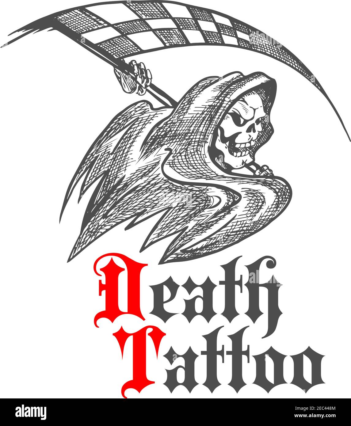 Grim reaper engraving hi-res stock photography and images - Alamy