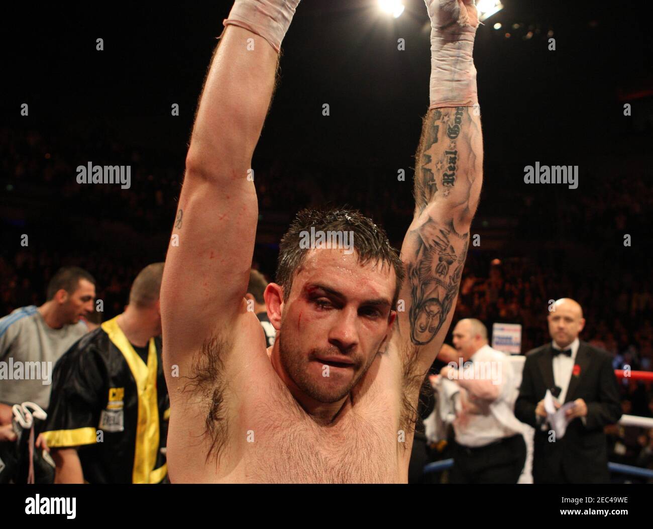 Boxing - Tony Quigley v Paul Smith - BBBofC British Super Middleweight  Title - Liverpool Echo Arena - 30/10/09 Paul Smith celebrates victory  Mandatory Credit: Action Images / Carl Recine Stock Photo - Alamy