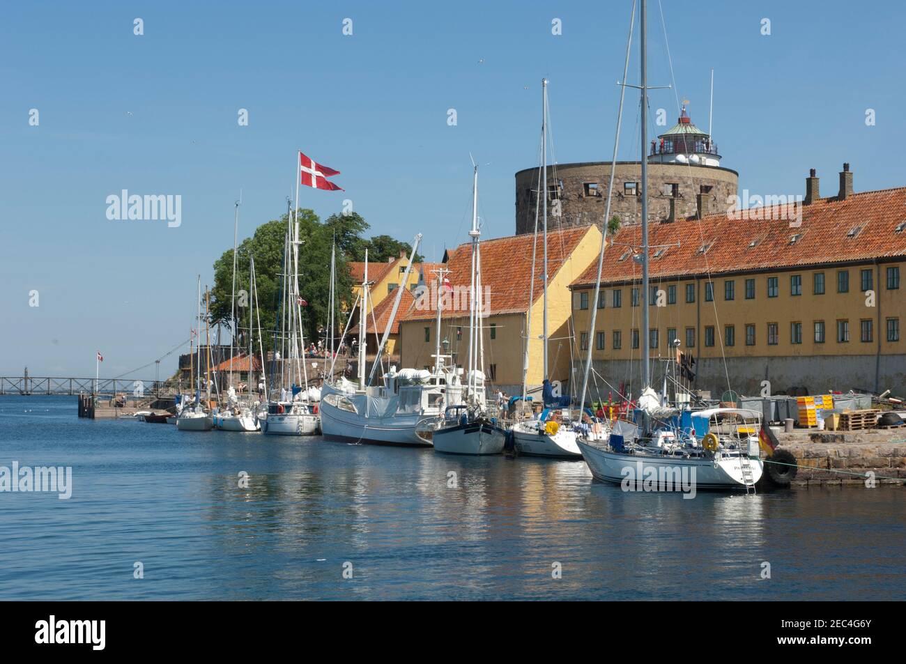 The harbor on the Danish island of Christiansö. Stock Photo