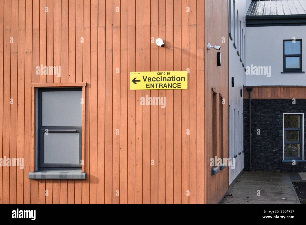 Bantry, West Cork, Ireland. 13th Feb, 2021. The HSE has announced the Marino Medical Centre in Bantry is to be used as Covid 19 vaccination centre. Bantry Primary Care centre are understood to be the next locations being considered as large vaccination centres for the administration of the Covid-19 vaccine to people around the county.  Credit: Karlis Dzjamko/Alamy Live News Stock Photo