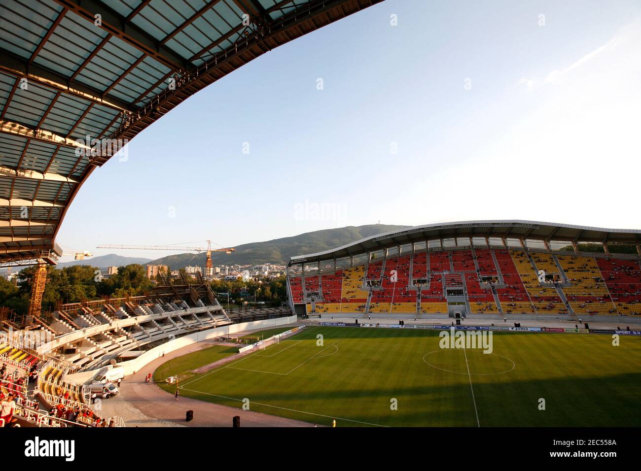 A general view of the Philip II Arena before the UEFA Super Cup Final match  at the Philip II Arena, Skopje, Macedonia Stock Photo - Alamy