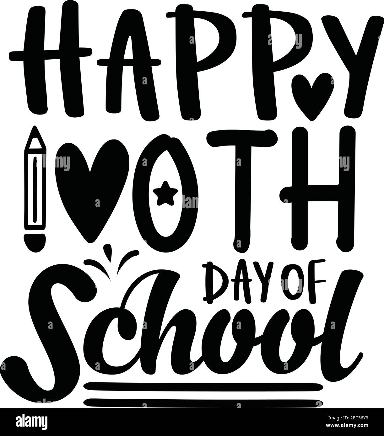 Happy 100th Day Of School Stock Vector Image & Art Alamy