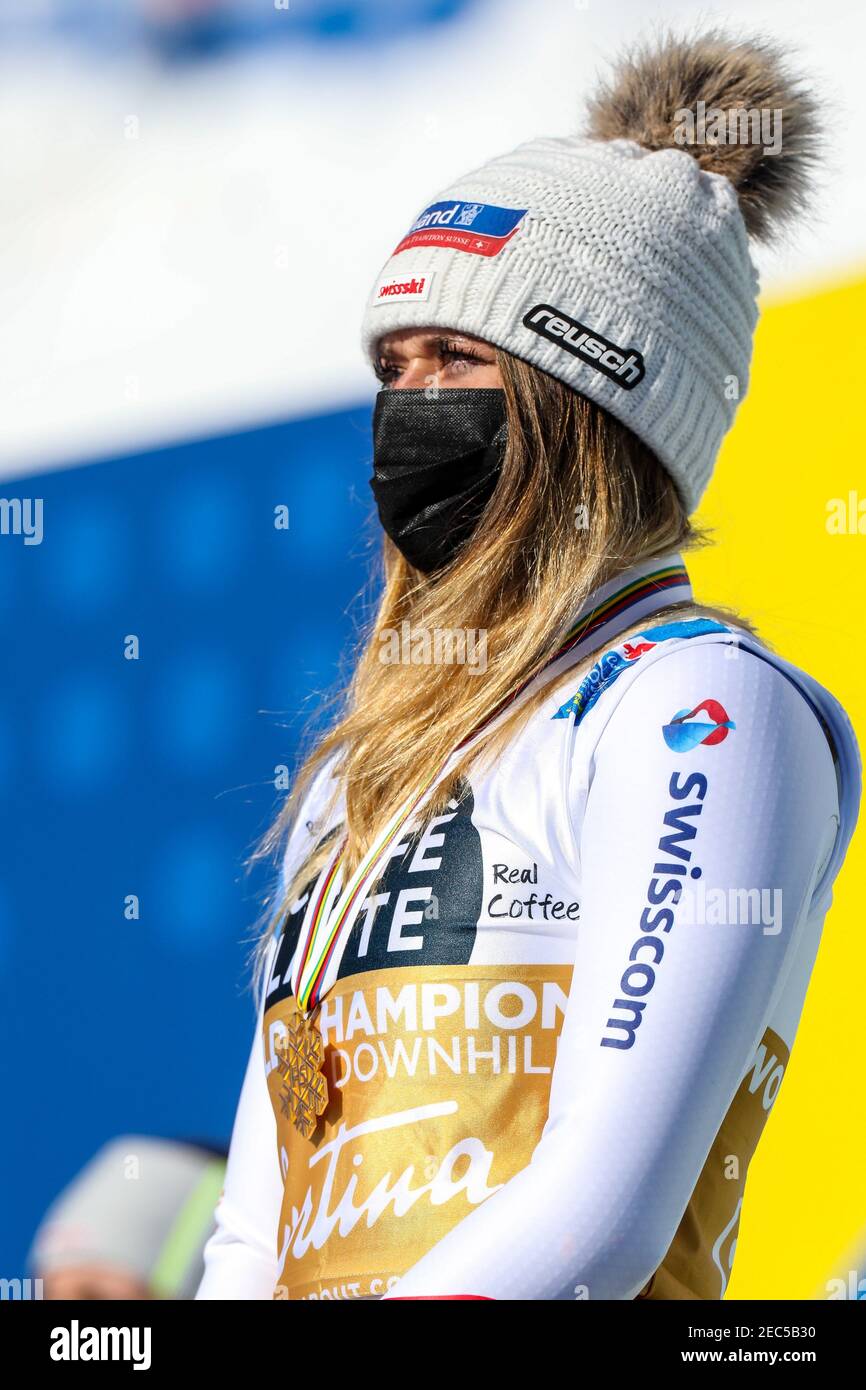 SUTER Corinne (SUI) Podium during 2021 FIS Alpine World SKI Championships - Downhill