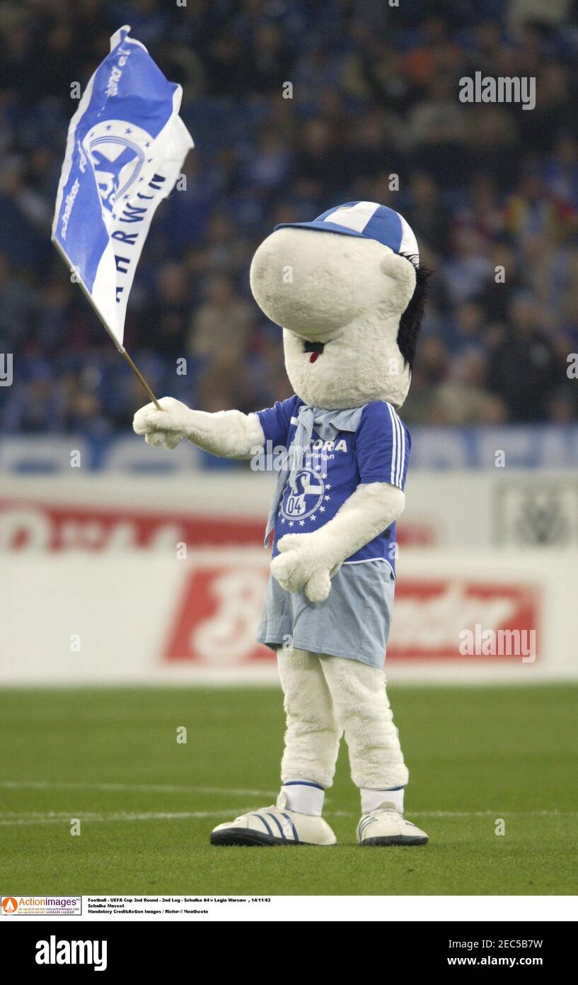 Football Uefa Cup 2nd Round 2nd Leg Schalke 04 V Legia Warsaw 14 11 02 Schalke Mascot Mandatory Credit Action Images Richard Heathcote Stock Photo Alamy Football Uefa Cup 2nd Round 2nd Leg Schalke 04 V Legia Warsaw 14 11 02 Schalke Mascot Mandatory Credit Action Images Richard Heathcote Stock Photo Alamy
