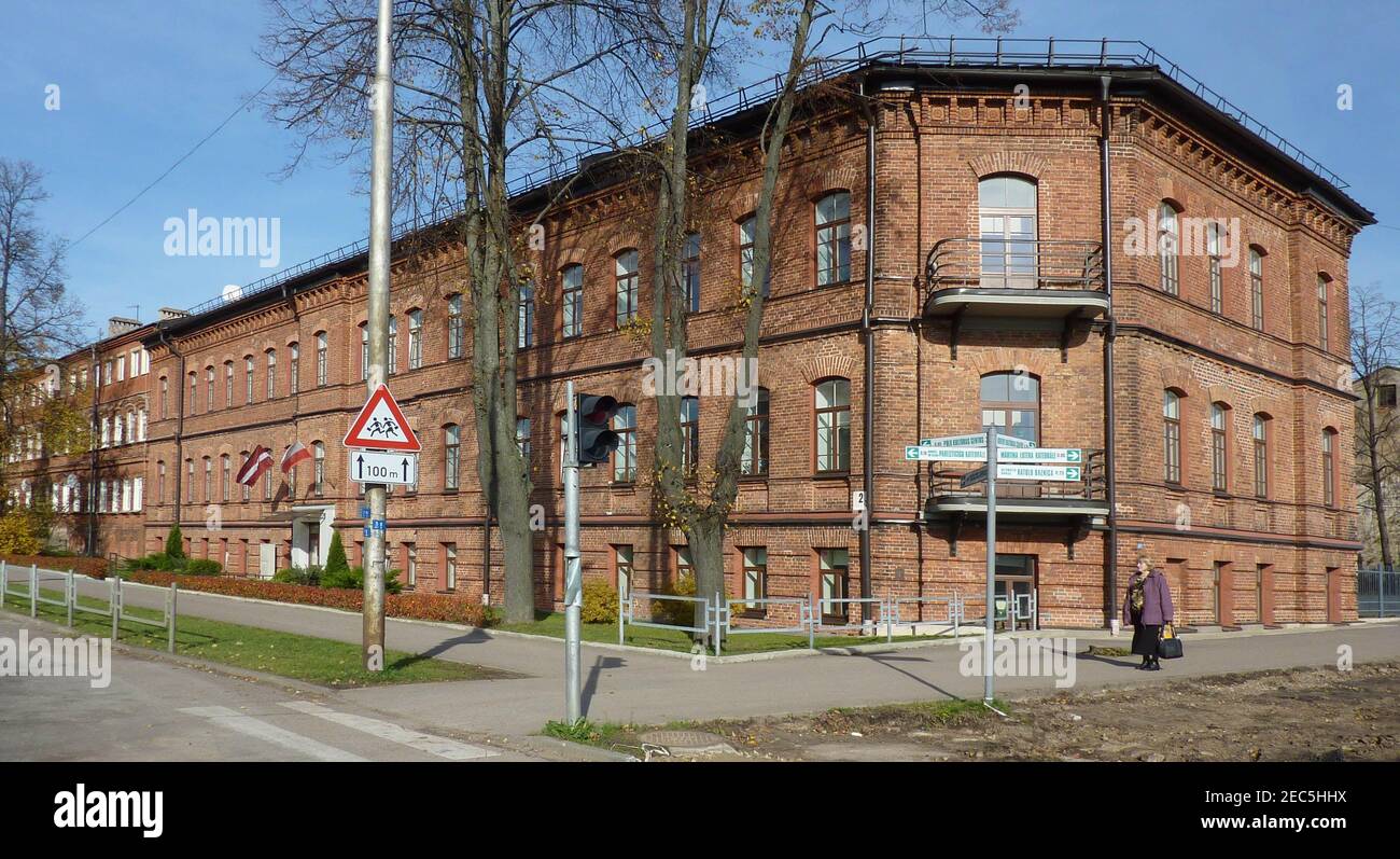 Polish Gymnasium in Daugavpils Stock Photo