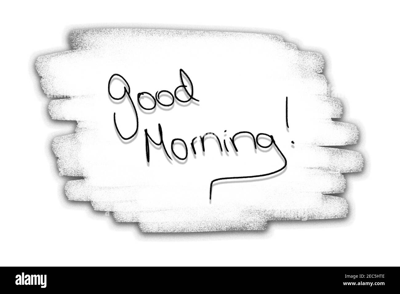 Good morning, text, white background, black and white, simple ...