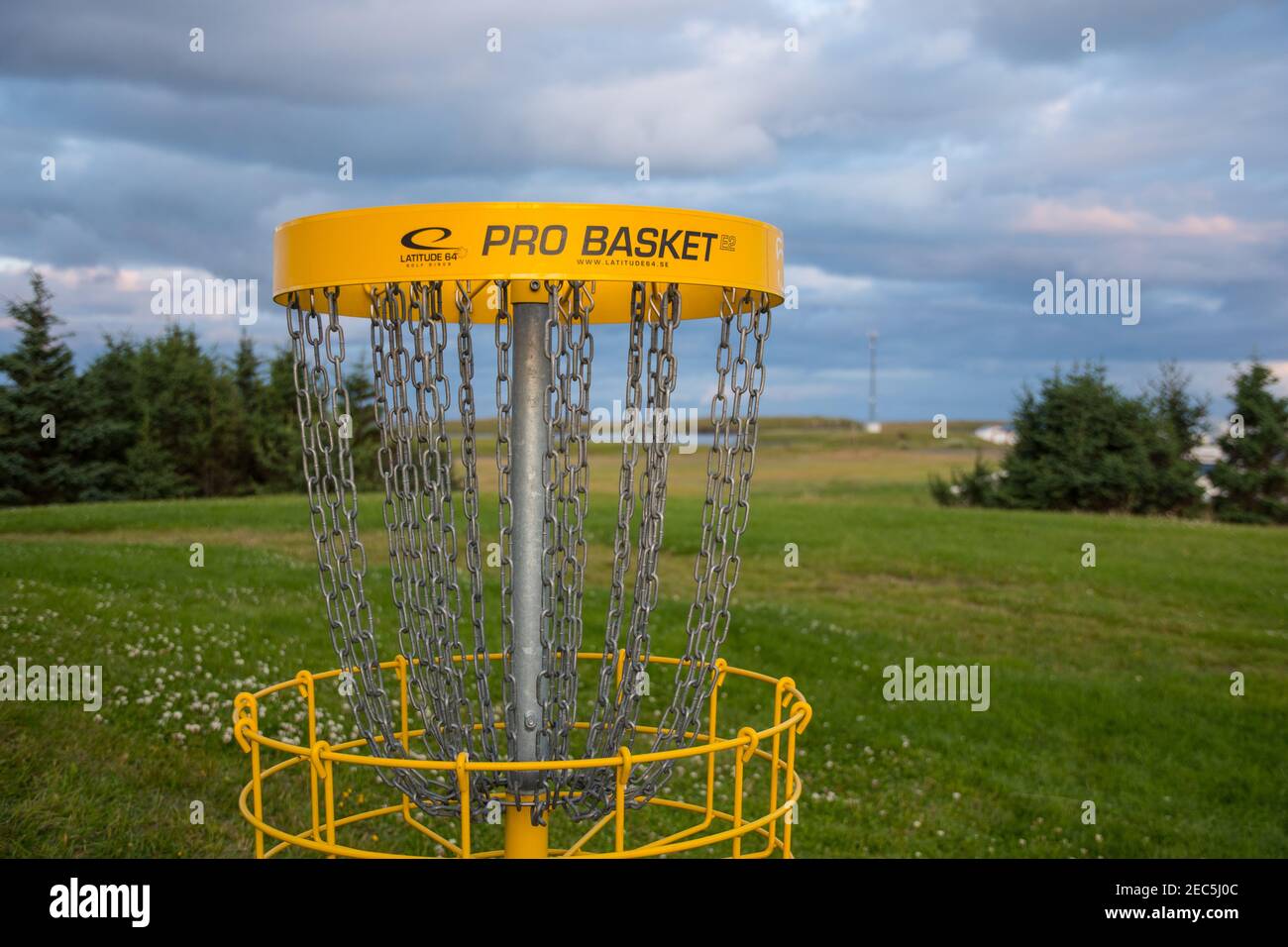 Hornafjordur Iceland - August 7. 2019: Disc golf basket in a park Stock  Photo - Alamy