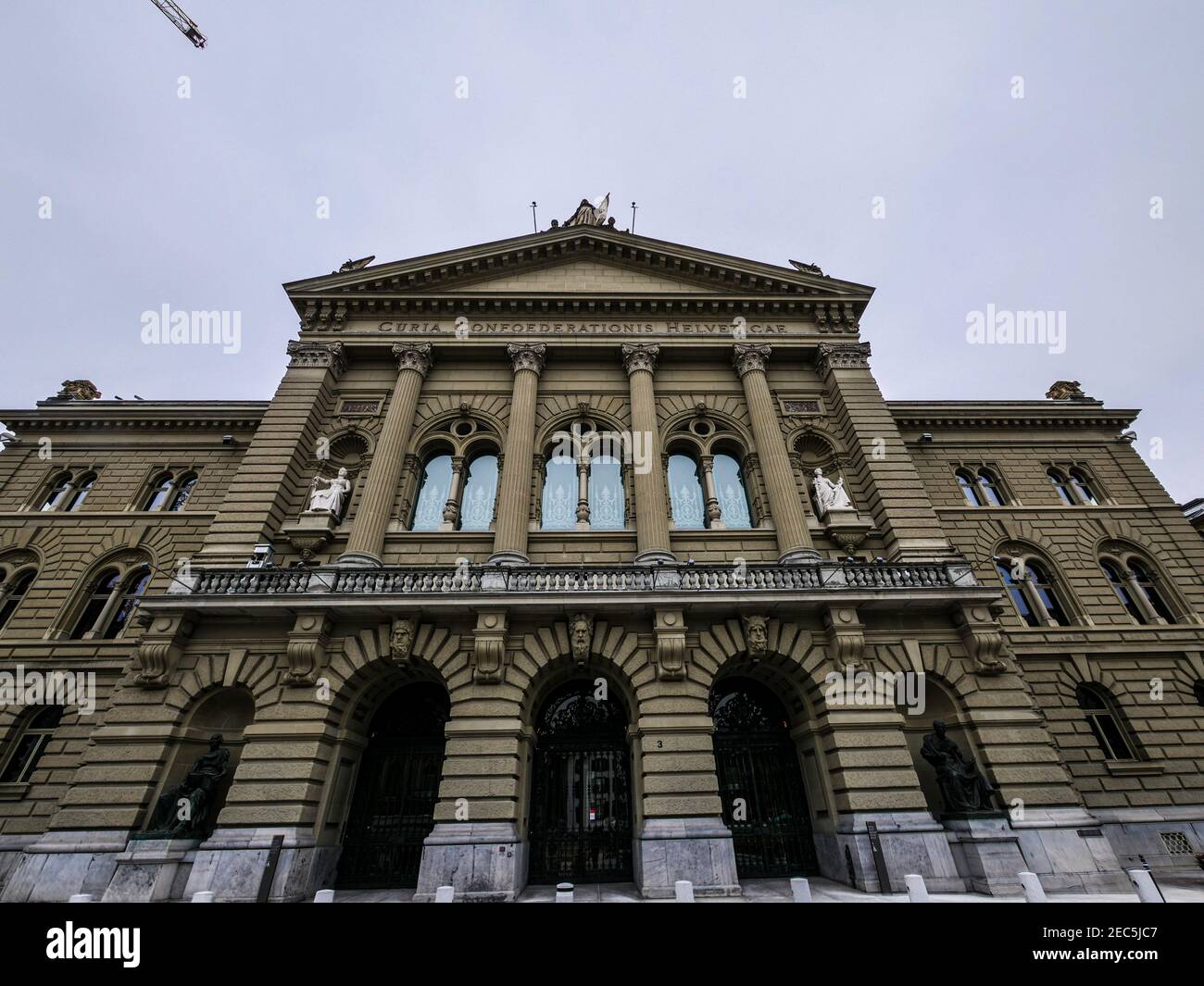 Federal Palace of Switzerland in winter Stock Photo
