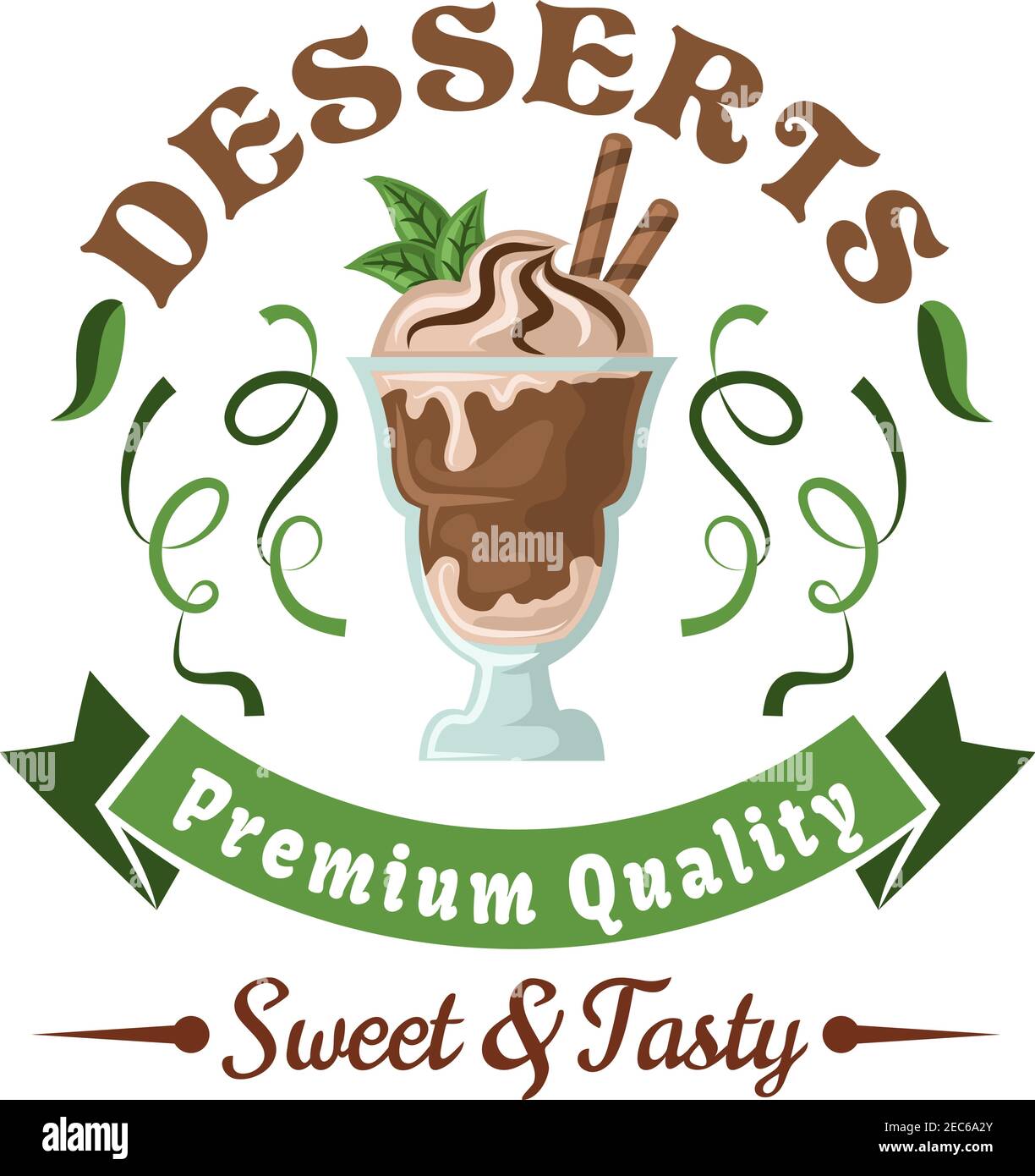 Cream twists Stock Vector Images - Alamy