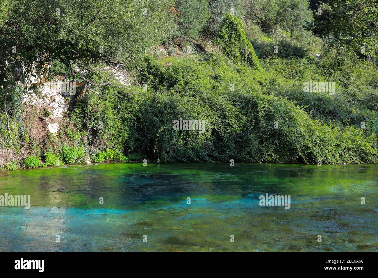 The Blue Eye in Syri i Kalter, Albania Stock Photo Alamy