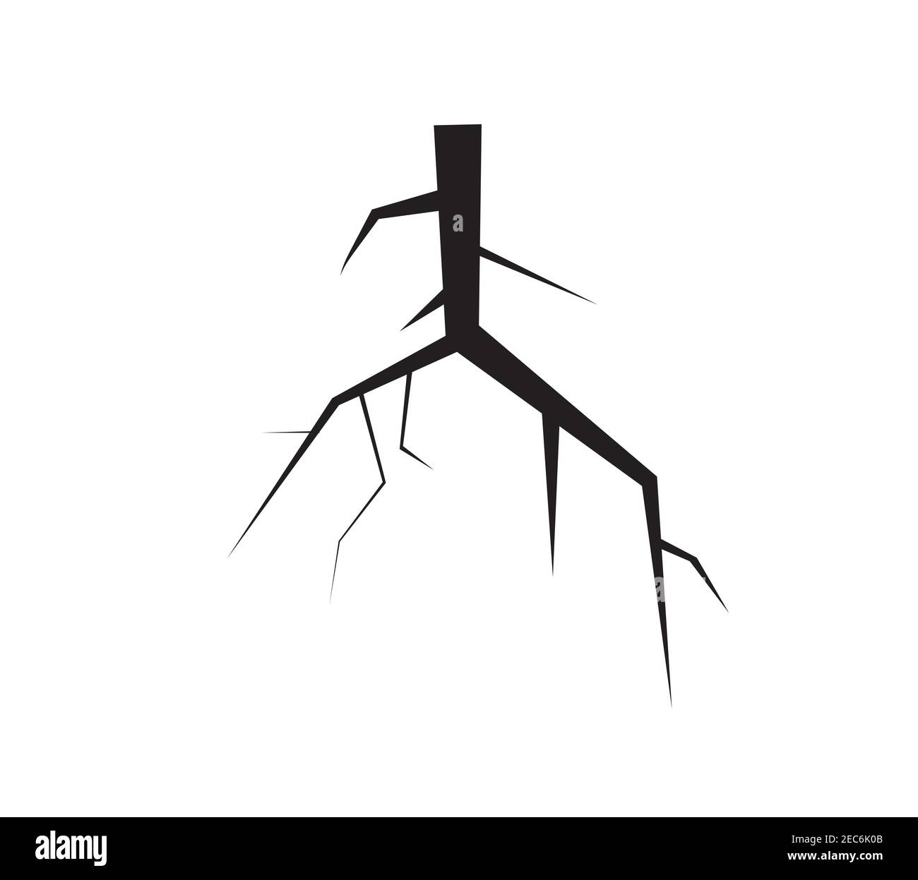 Black crack  hole. vector illustration Stock Vector