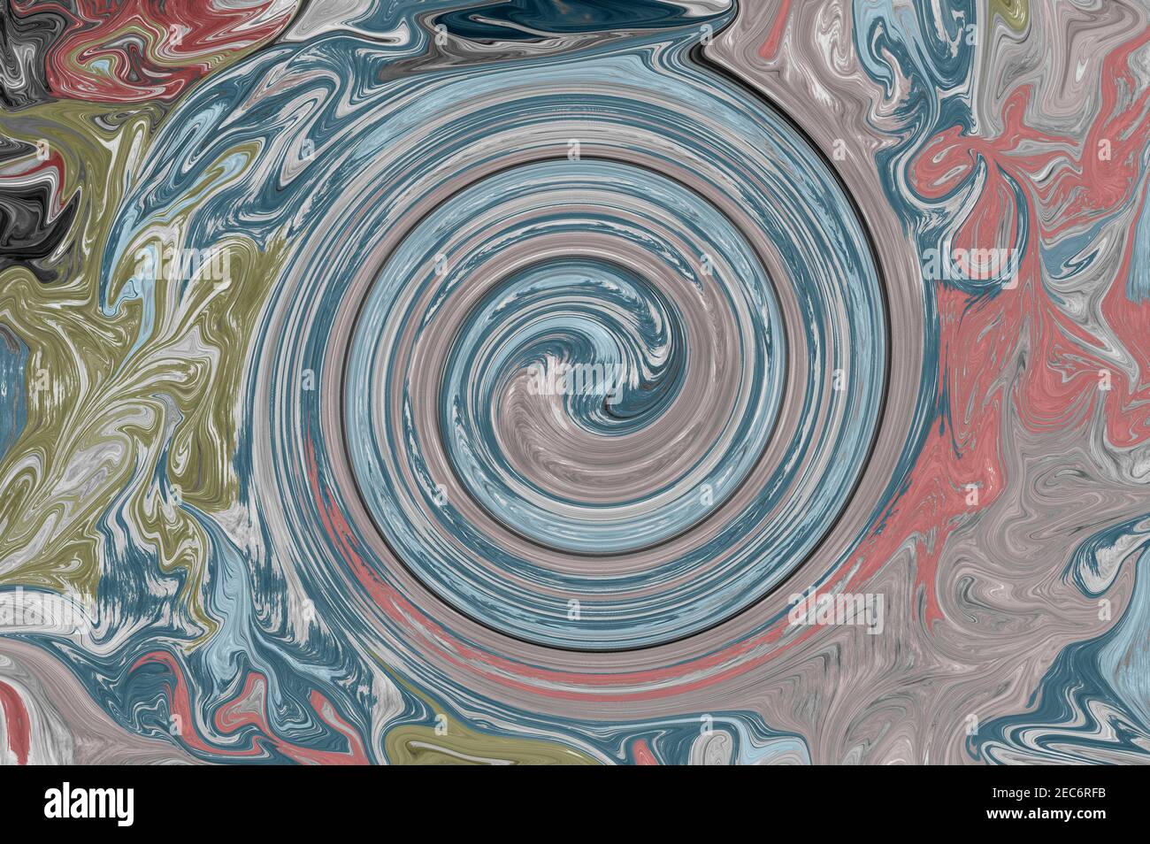 Abstract graphic illustration of different colors mixed together Stock