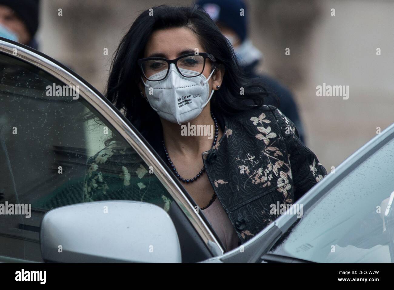 Rome, Italy. 13th Feb, 2021. Fabiana Dadone, Minister for Youth Policies. The new Italian Government, lead by Professor and former President of the European Central Bank Mario Draghi, leaves the Quirinale Palace after swearing in front of the President of the Italian Republic, Sergio Mattarella. This is the 67th Government of Italy. Credit: LSF Photo/Alamy Live News Stock Photo