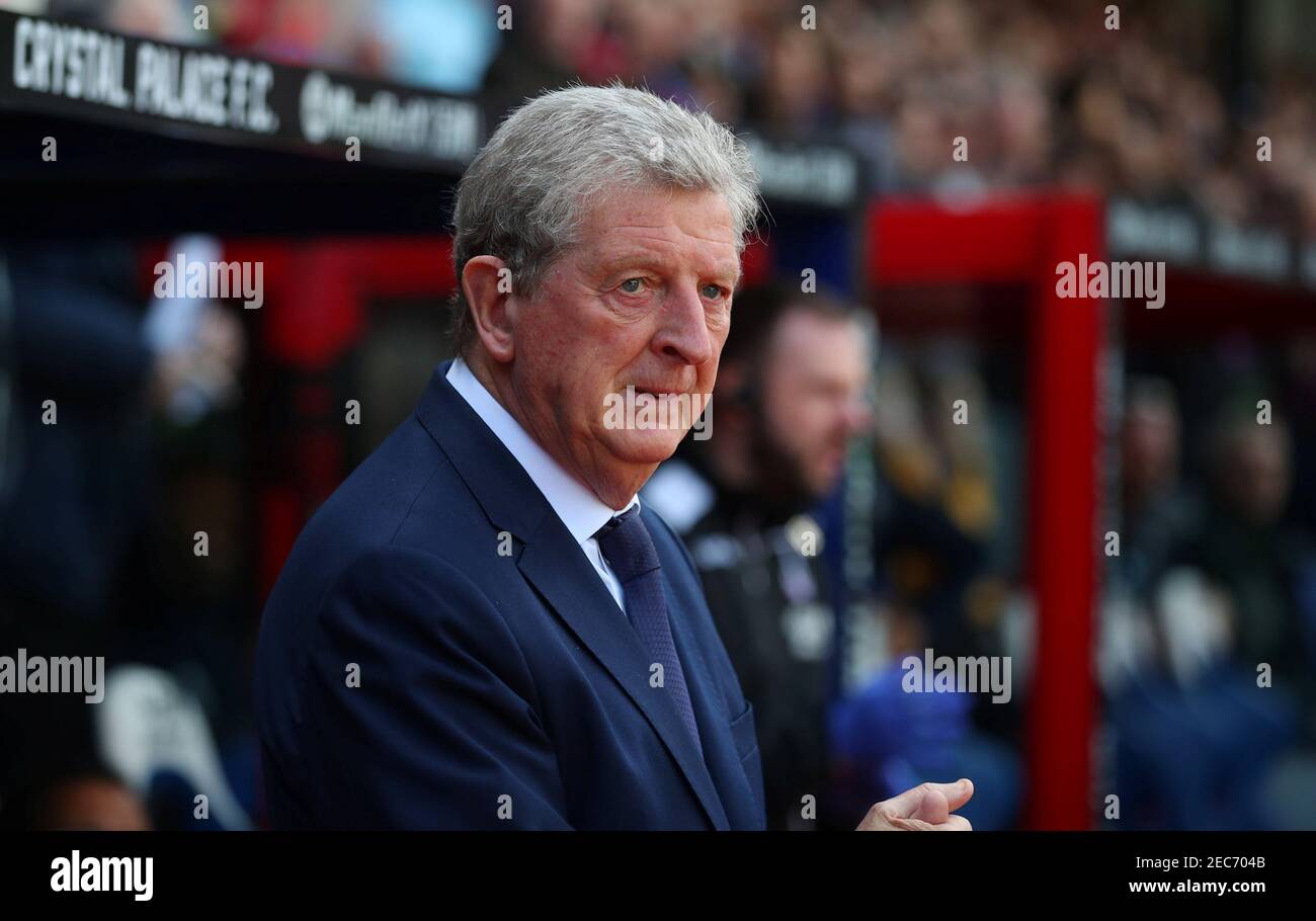 Soccer Football - Premier League - Crystal Palace vs West Bromwich Albion - Selhurst Park, London, Britain - May 13, 2018   Crystal Palace manager Roy Hodgson    REUTERS/Hannah McKay    EDITORIAL USE ONLY. No use with unauthorized audio, video, data, fixture lists, club/league logos or 'live' services. Online in-match use limited to 75 images, no video emulation. No use in betting, games or single club/league/player publications.  Please contact your account representative for further details. Stock Photo