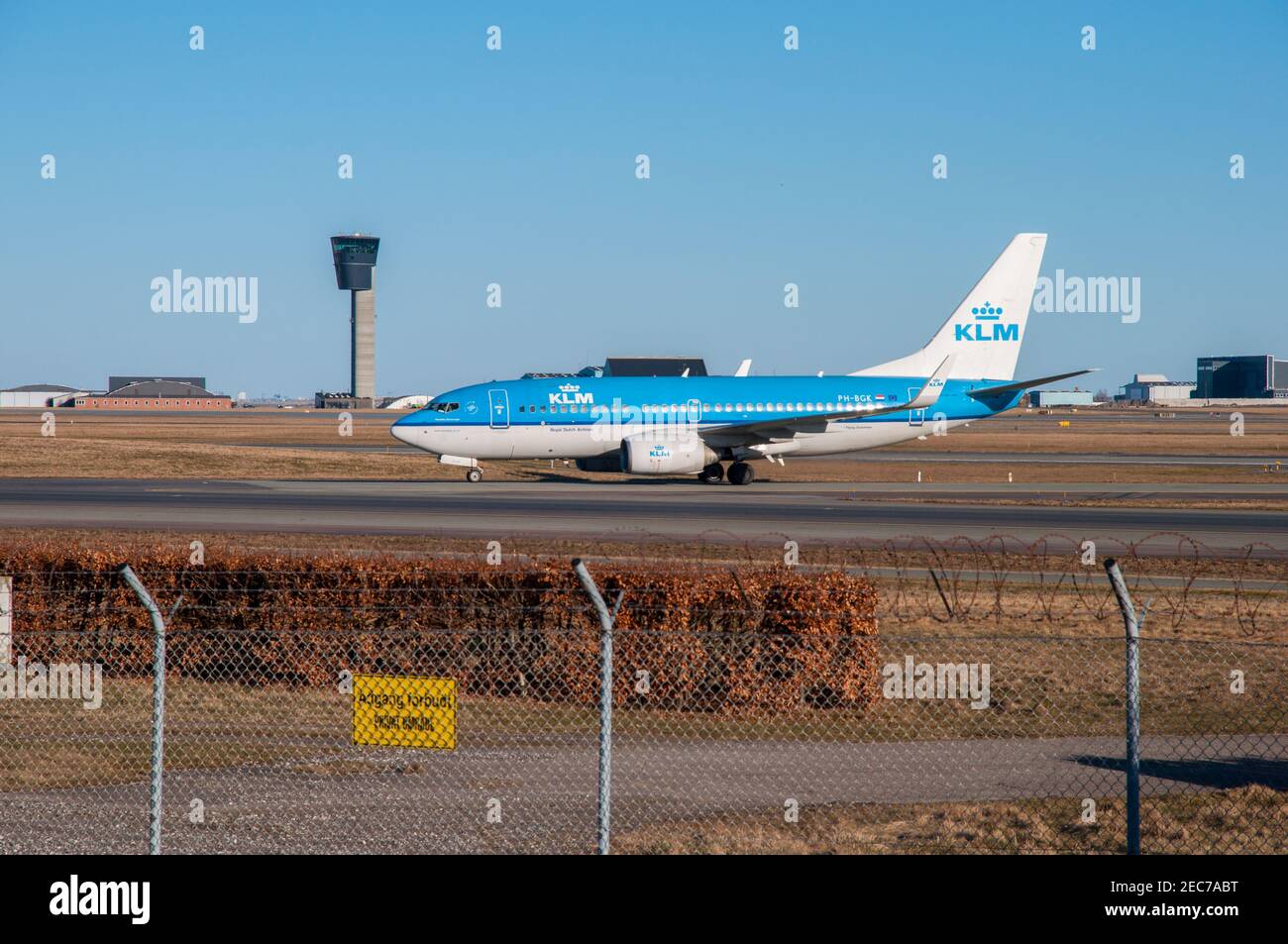 Copenhagen Denmark - March 18. 2018: KLM Boeing 737-700 in Copenhagen airport Stock Photo