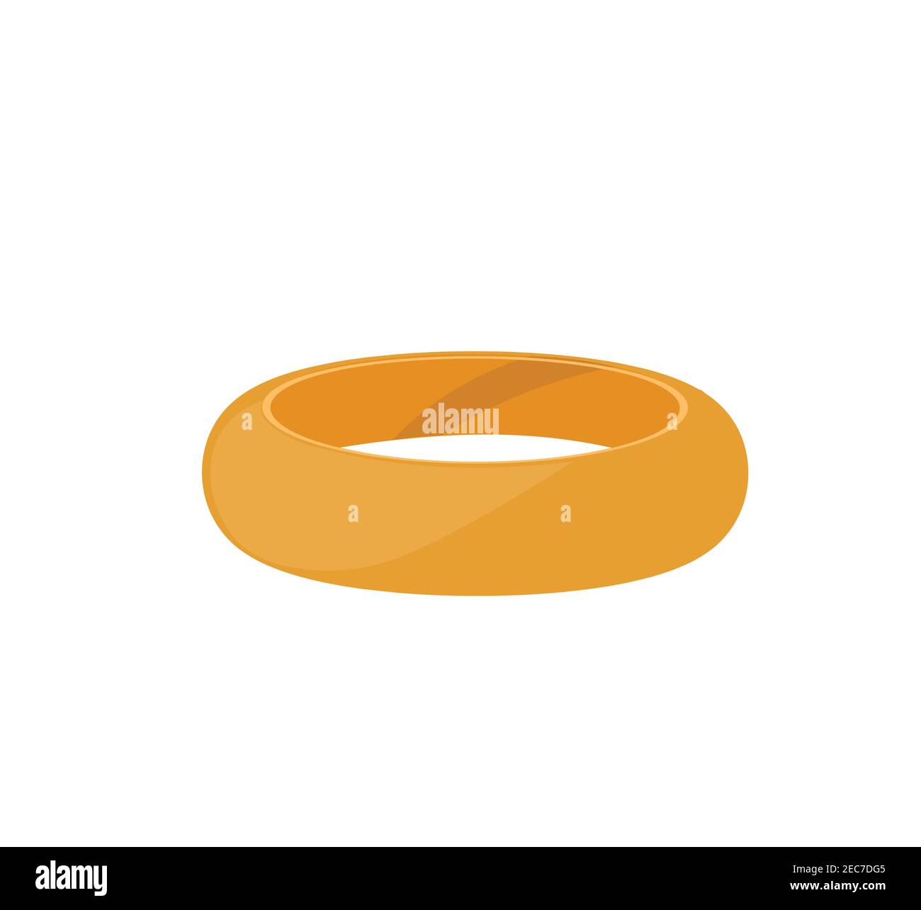 Orange bracelet. front view. vector illustration Stock Vector