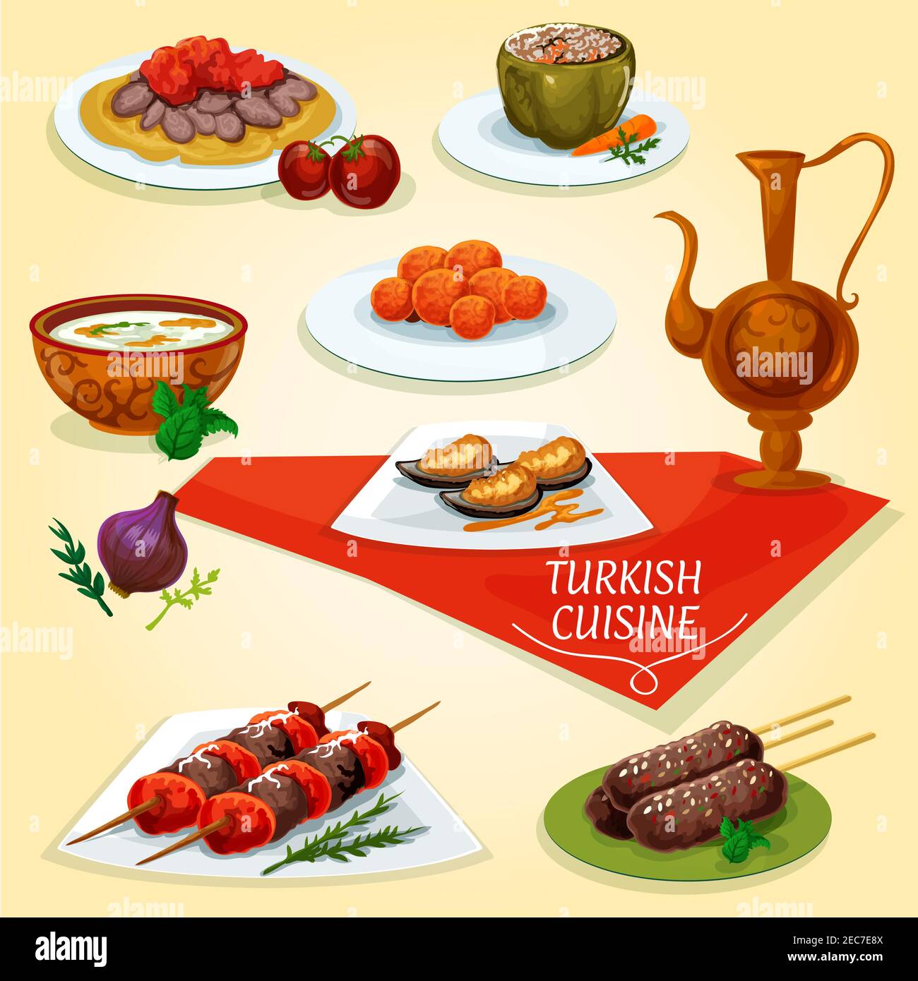 Lamb mint sauce Stock Vector Images - Alamy