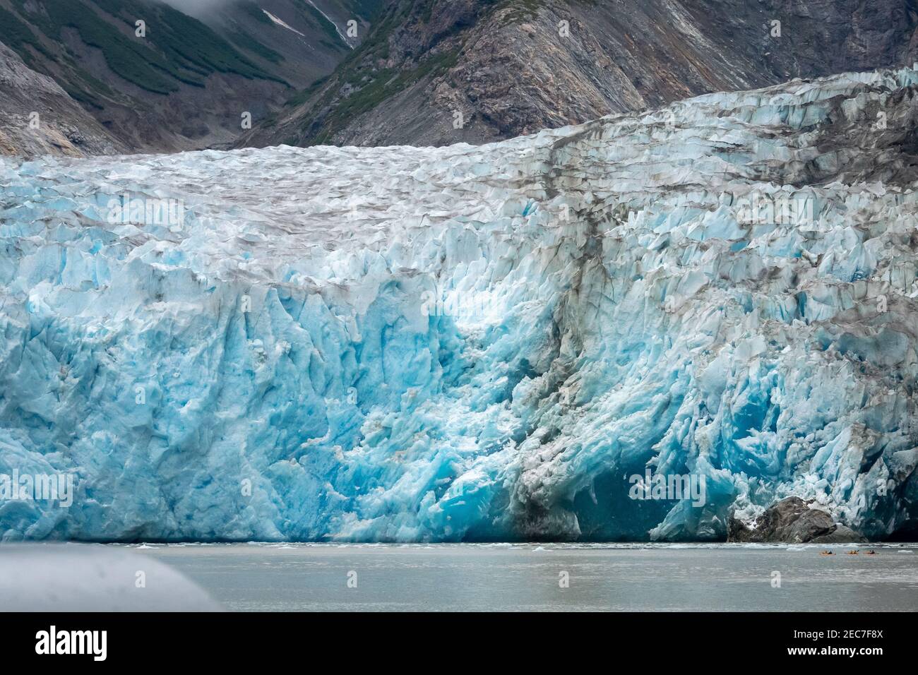 Tracy Arm Fjord with Sawyer Glacier in Southeast Alaska Stock Photo