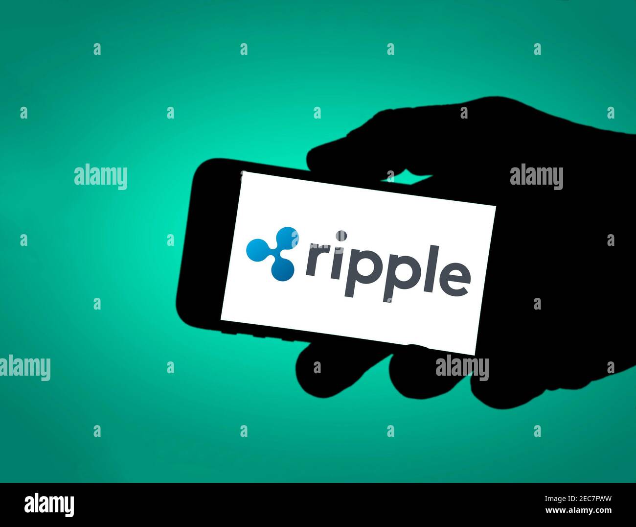 Ripple Labs logo on mobile device Stock Photo