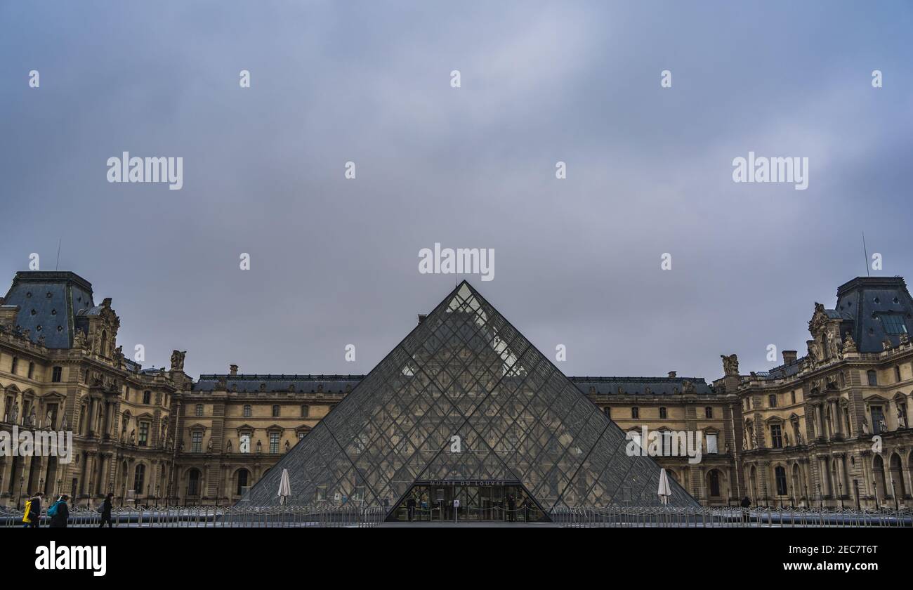 The Louvre Museum (Musée du Louvre) in Paris, France, the world's ...